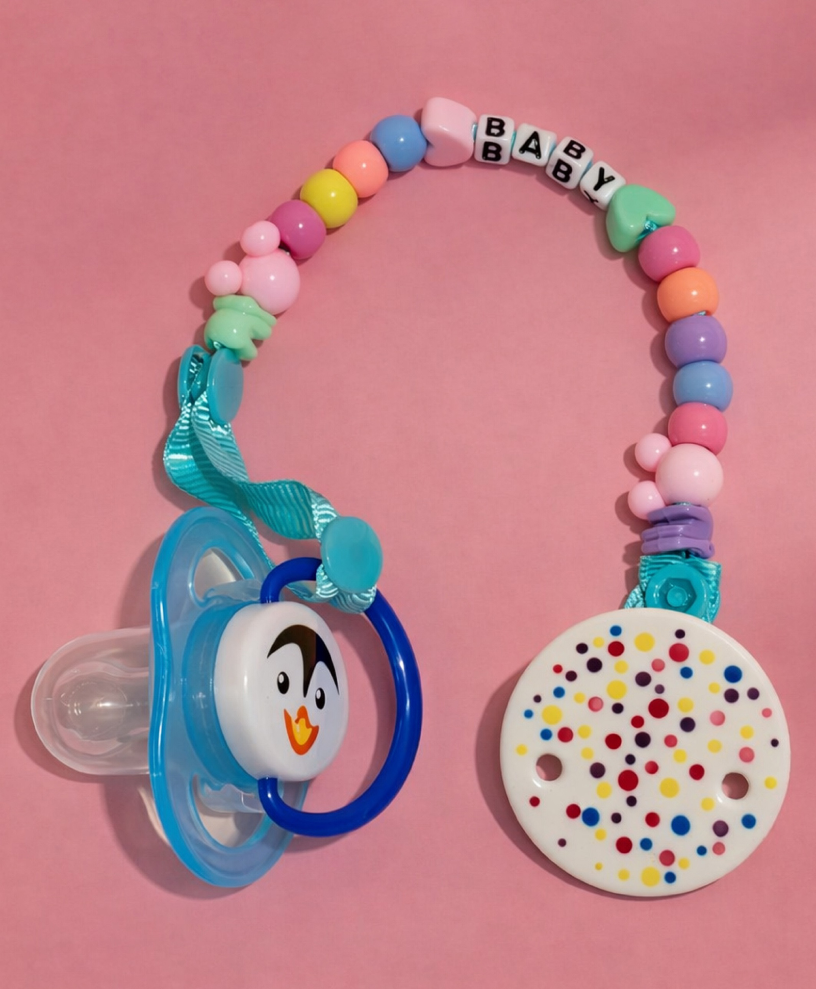 The Cheeky Kidzz Newborn Silicone Pacifier Teether With Chain Clip for Baby Boys and Girls, Fits Most Pacifiers and Teething Toys BPA Free (BLUE)-image-12