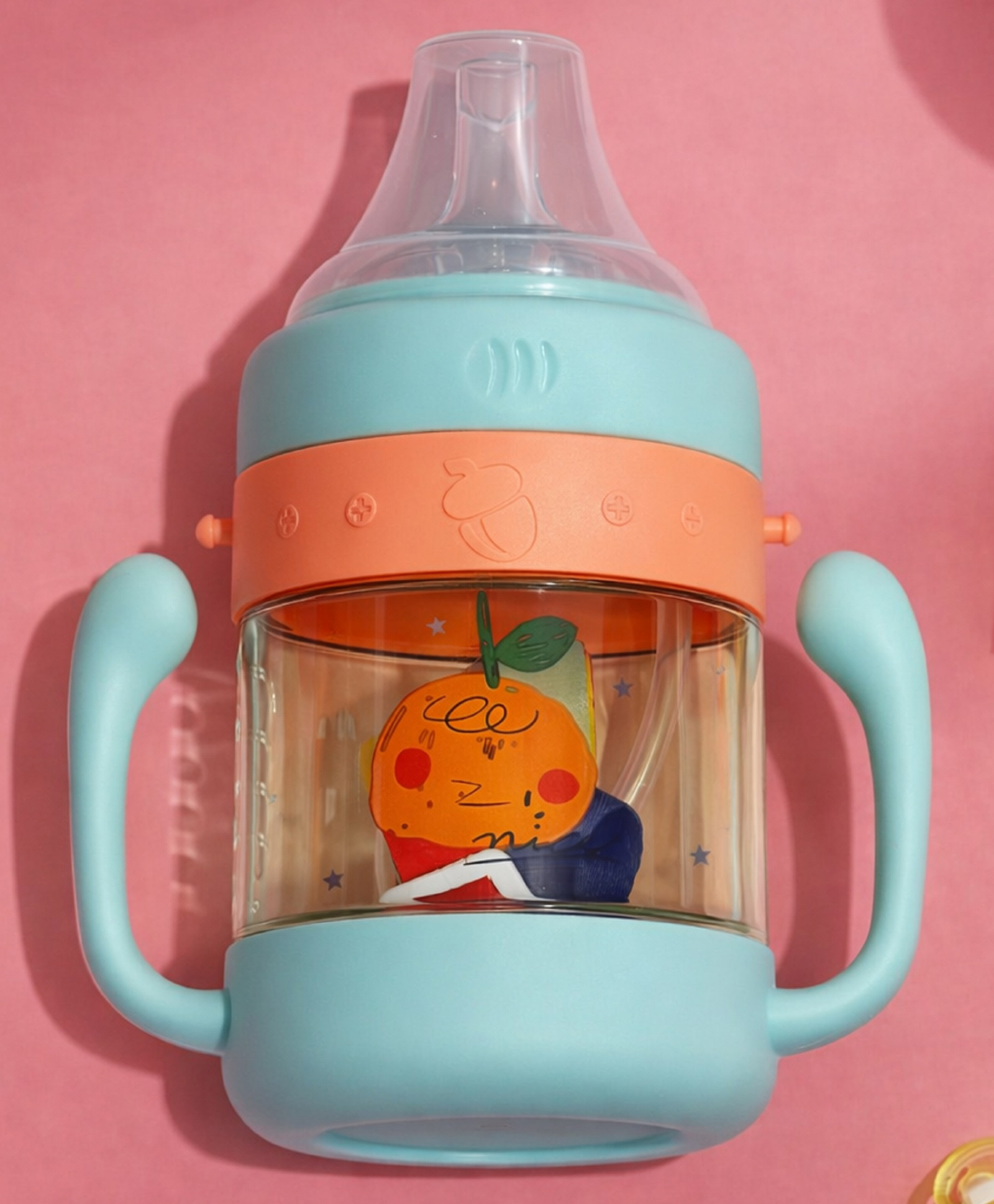 The Cheeky Kidzz Baby Bite-Resistant 250ml Straw Sipper for Kids | Twin Handle Non Toxic BPA Free Anti-Spill Lock Leak Proof Soft Silicone Weighted Straw Sippy Bottle For School And Travel-image-36