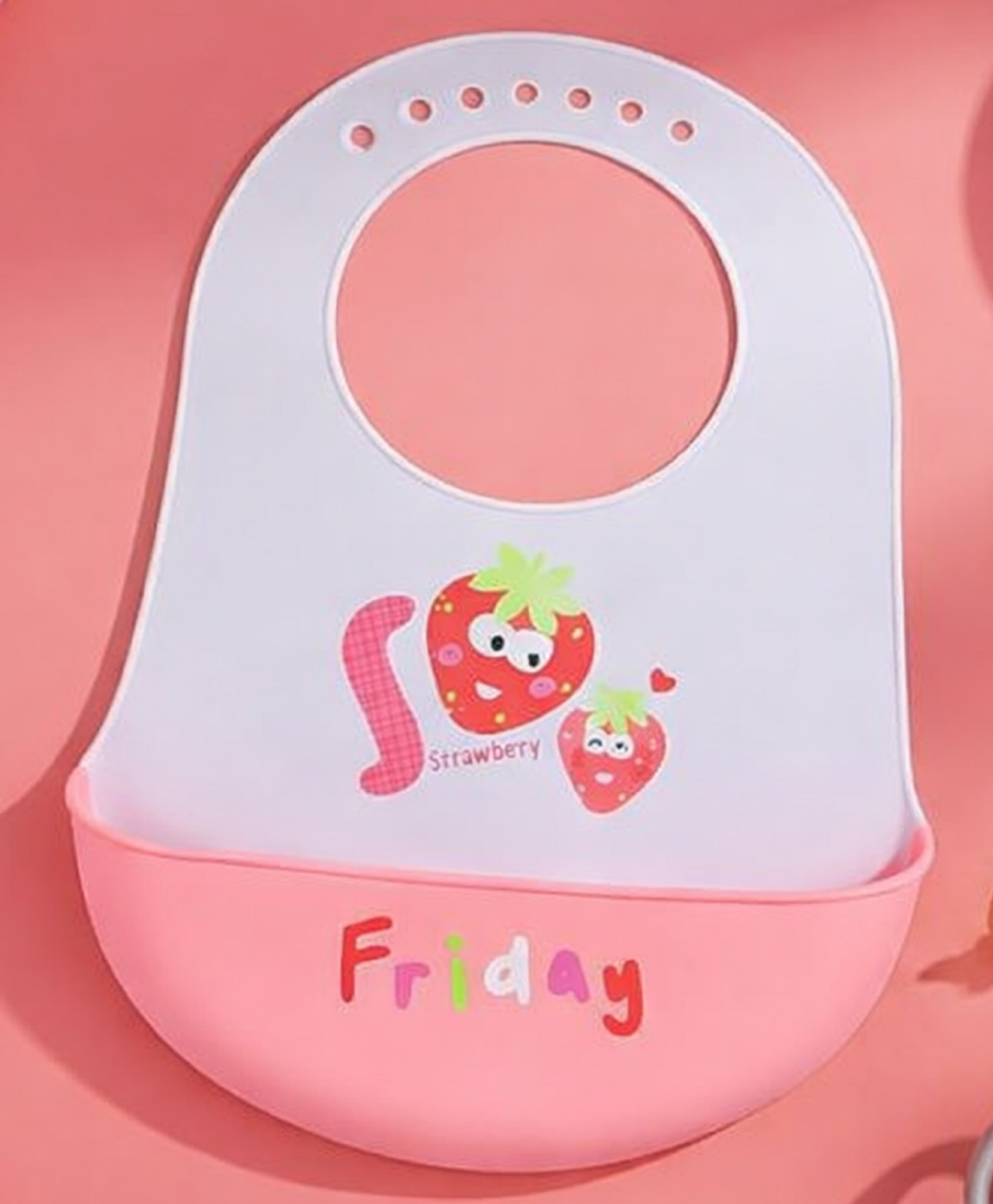 The Cheeky Kidzz Baby Silicone Feeding Bib With Adjustable Strap Waterproof Easy Stain Proof No Bad Odour | BPA Free/Soft Material Bibs with Tray/Food Catcher 6 Months To 2 Years (WHITE)-image-15