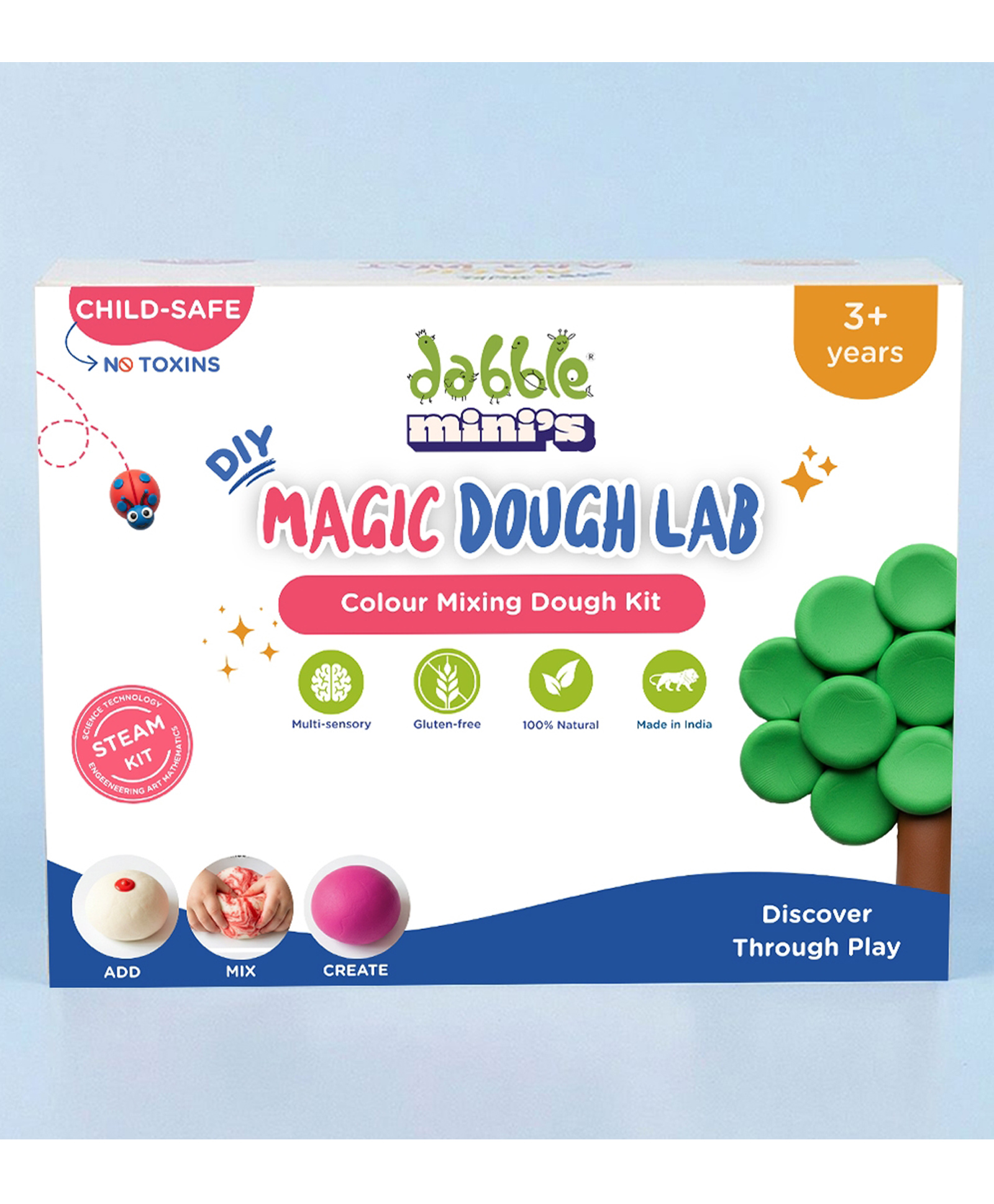 Dabble mini's Magic Dough Lab - Colour Mixing Playdough Set-image-21