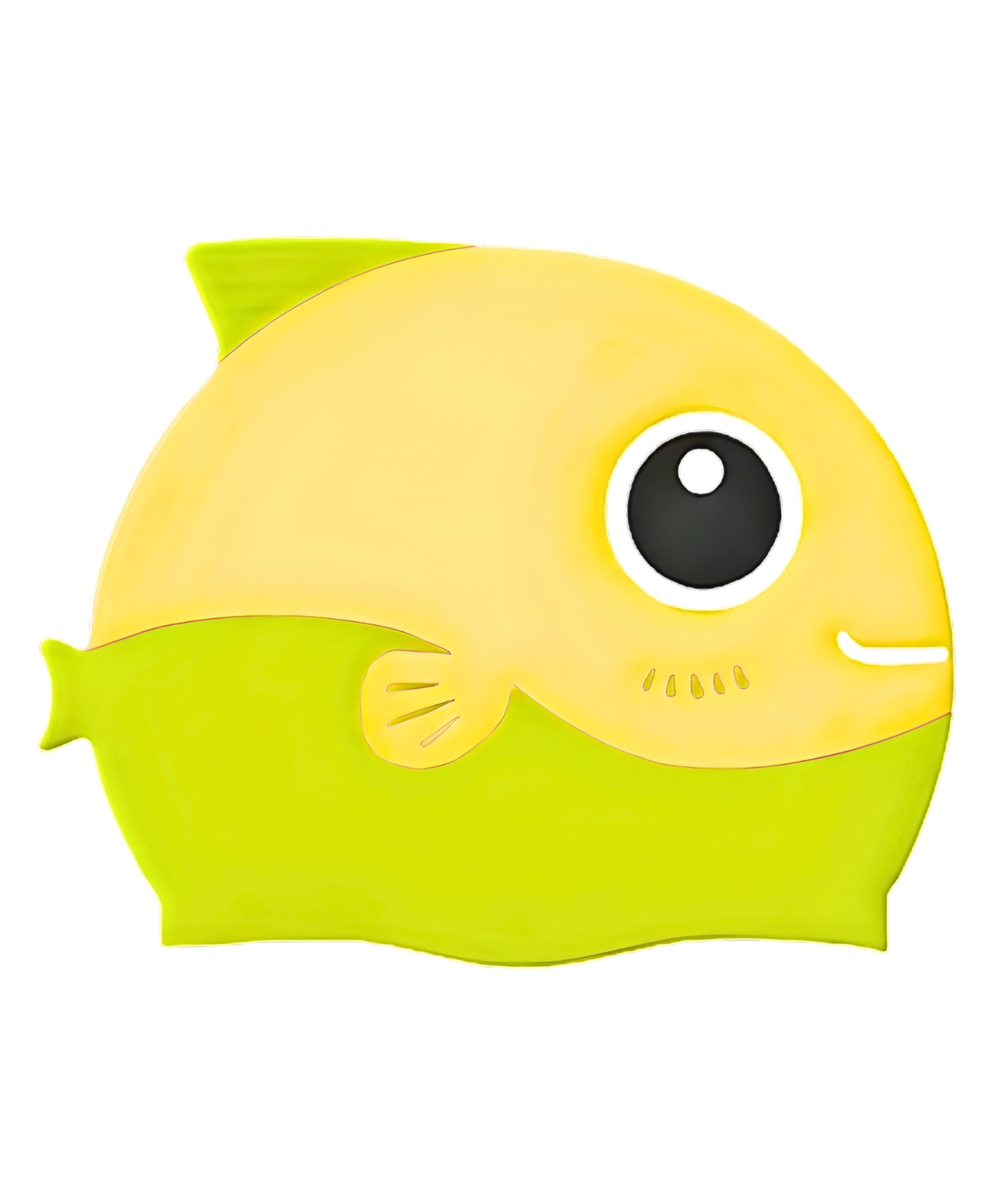 KARBD Fish Fin Design Silicone Swimming Cap for Kids - Yellow-picture-23