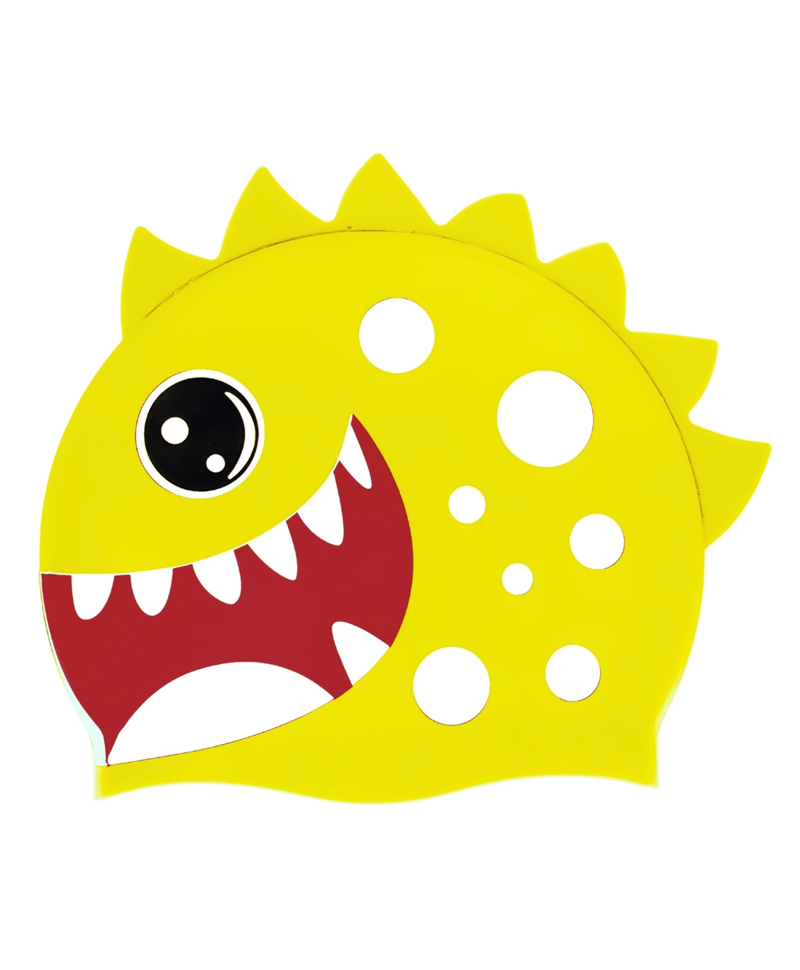 KARBD Shark Fish Design Silicone Swimming Cap for Kids - Yellow-picture-25