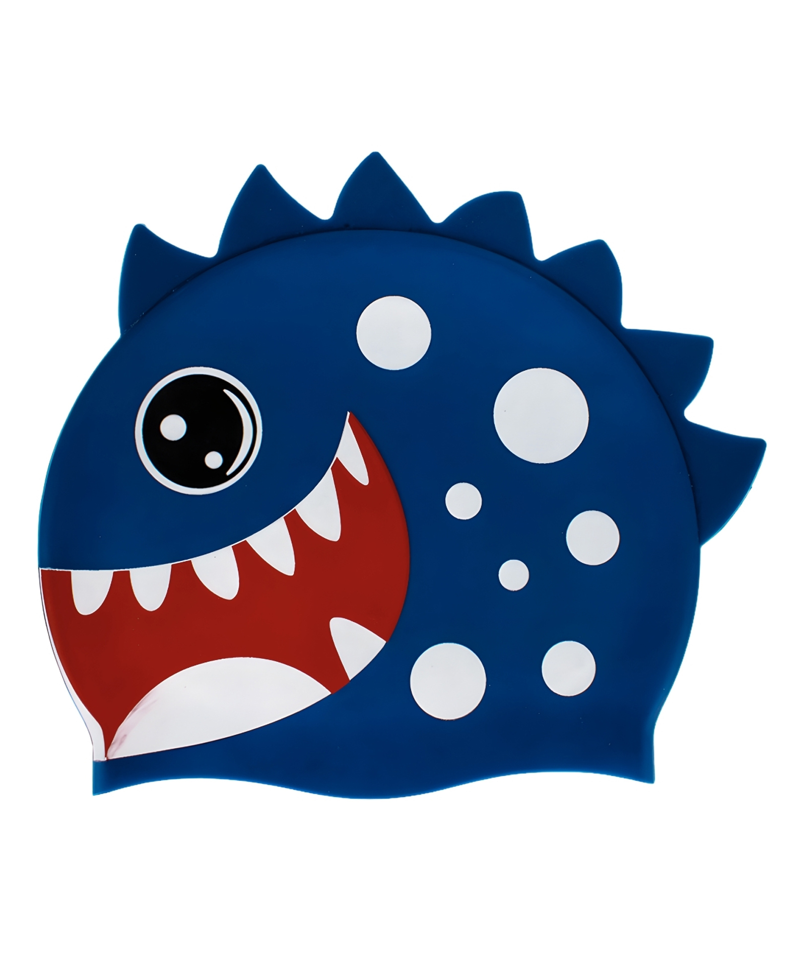 KARBD Shark Fish Design Silicone Swimming Cap for Kids - Dark Blue-image-15