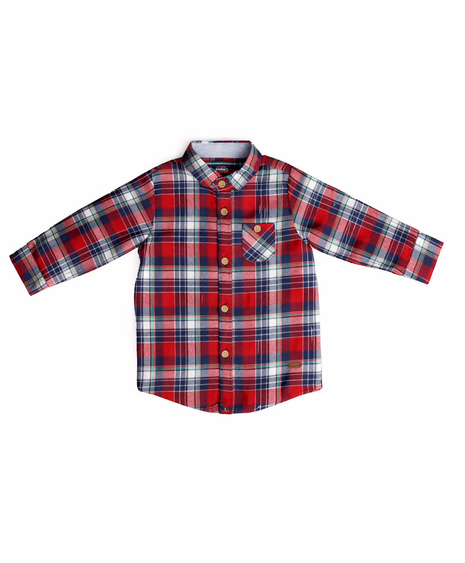 nuberry Cotton Woven Full Sleeves Checked Shirt - Red-image-44