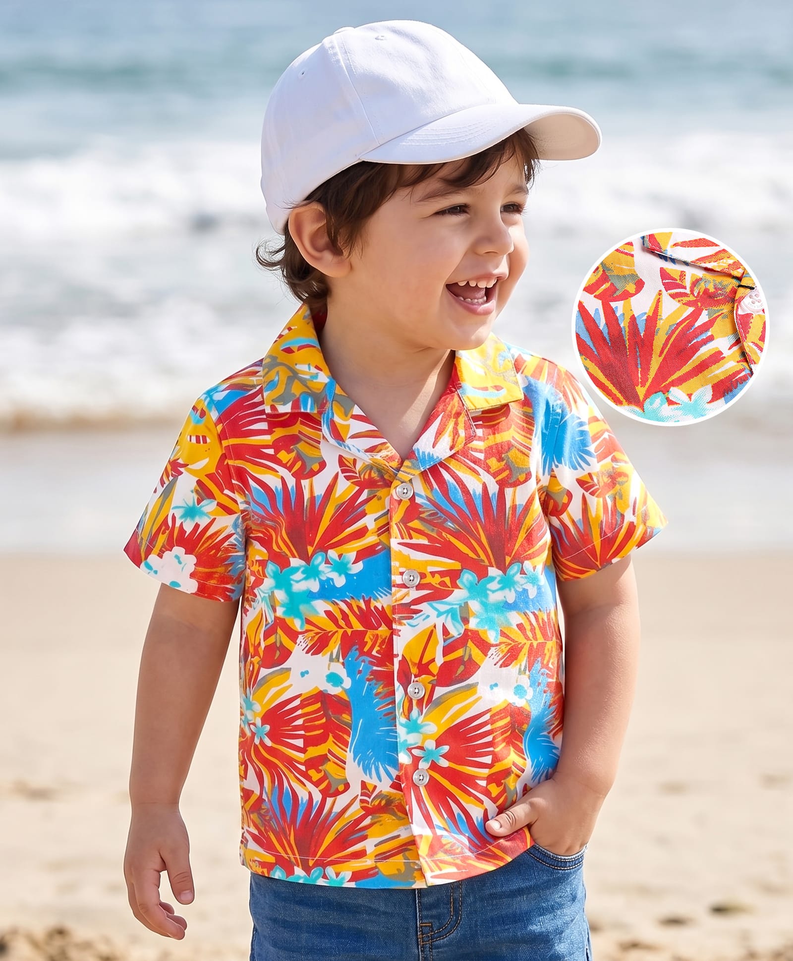 Kookie Kids India Cotton Woven Shirt Half Sleeves Printed Multi Color 4-5 Years-picture-16