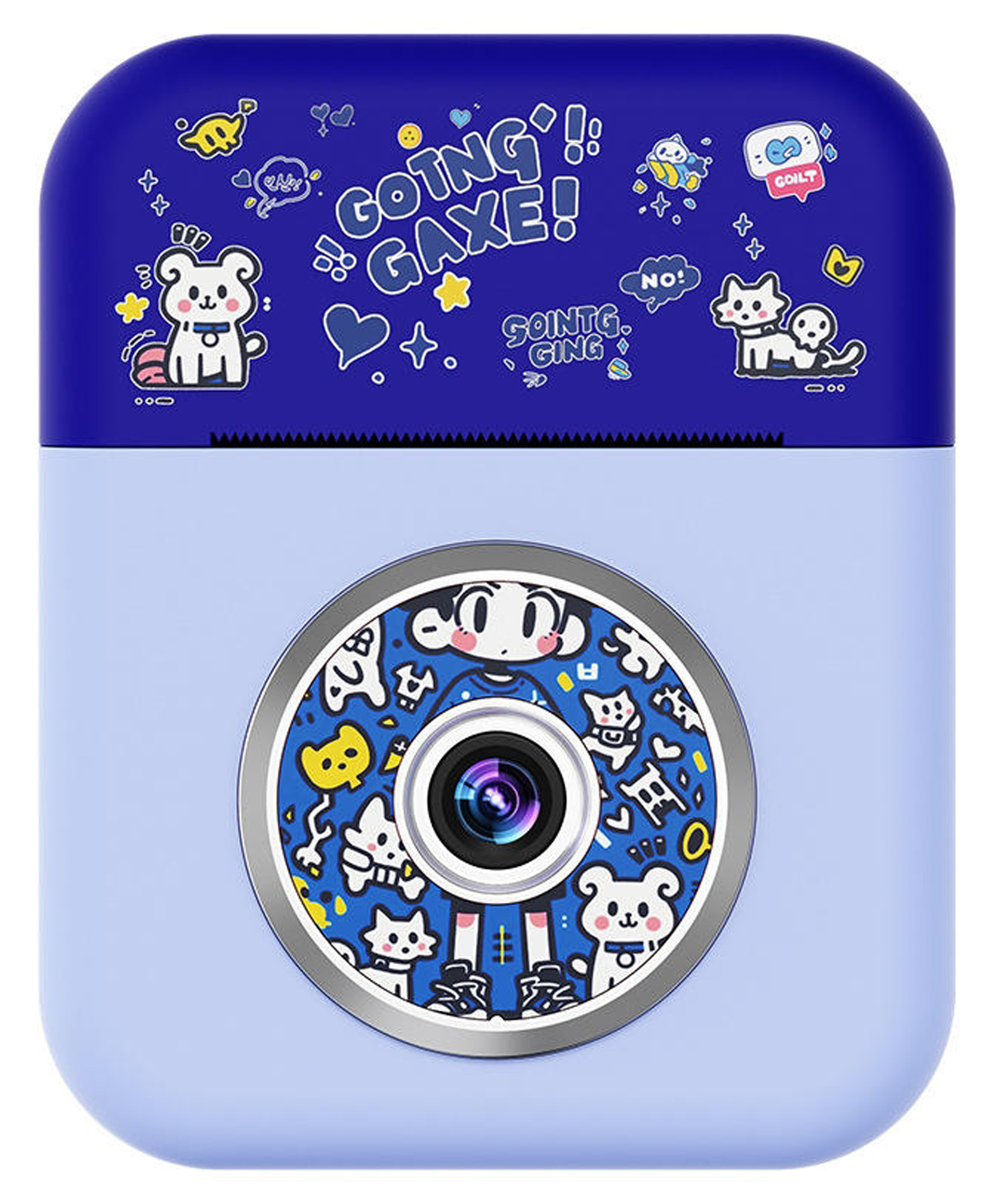 Ausha Kids Instant Print Camera Blue - Rechargeable Thermal Printer & HD Display (Ages 3+) | Photo + Video, Fun Frames-picture-34