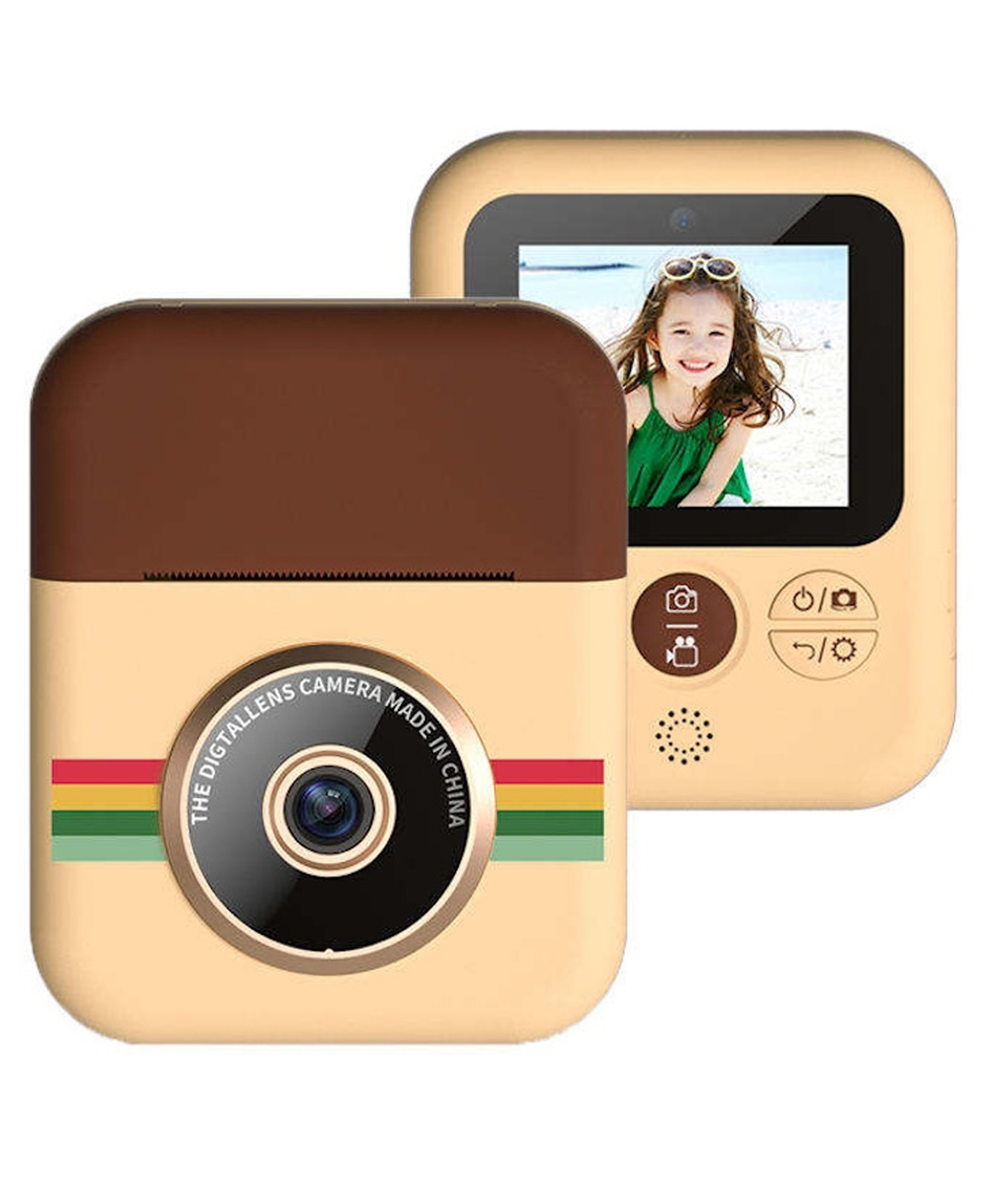 Ausha Kids Instant Print Camera Brown - Rechargeable Thermal Printer & HD Display (Ages 3+) | Photo + Video, Fun Frames-picture-15
