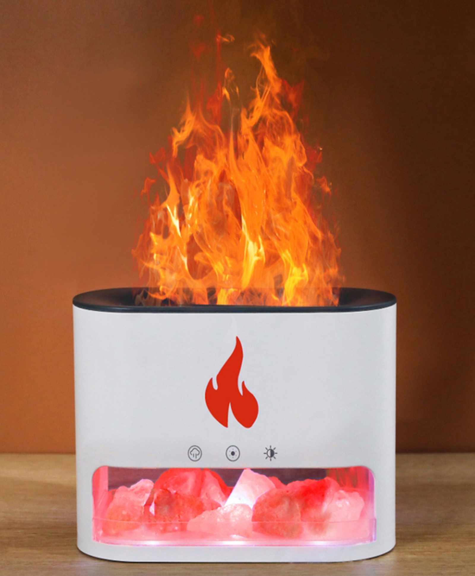 Ausha Aroma Diffuser & Humidifier with Himalayan Salt â Flame-Effect LED, Ultrasonic Mist & Aromatherapy-picture-28