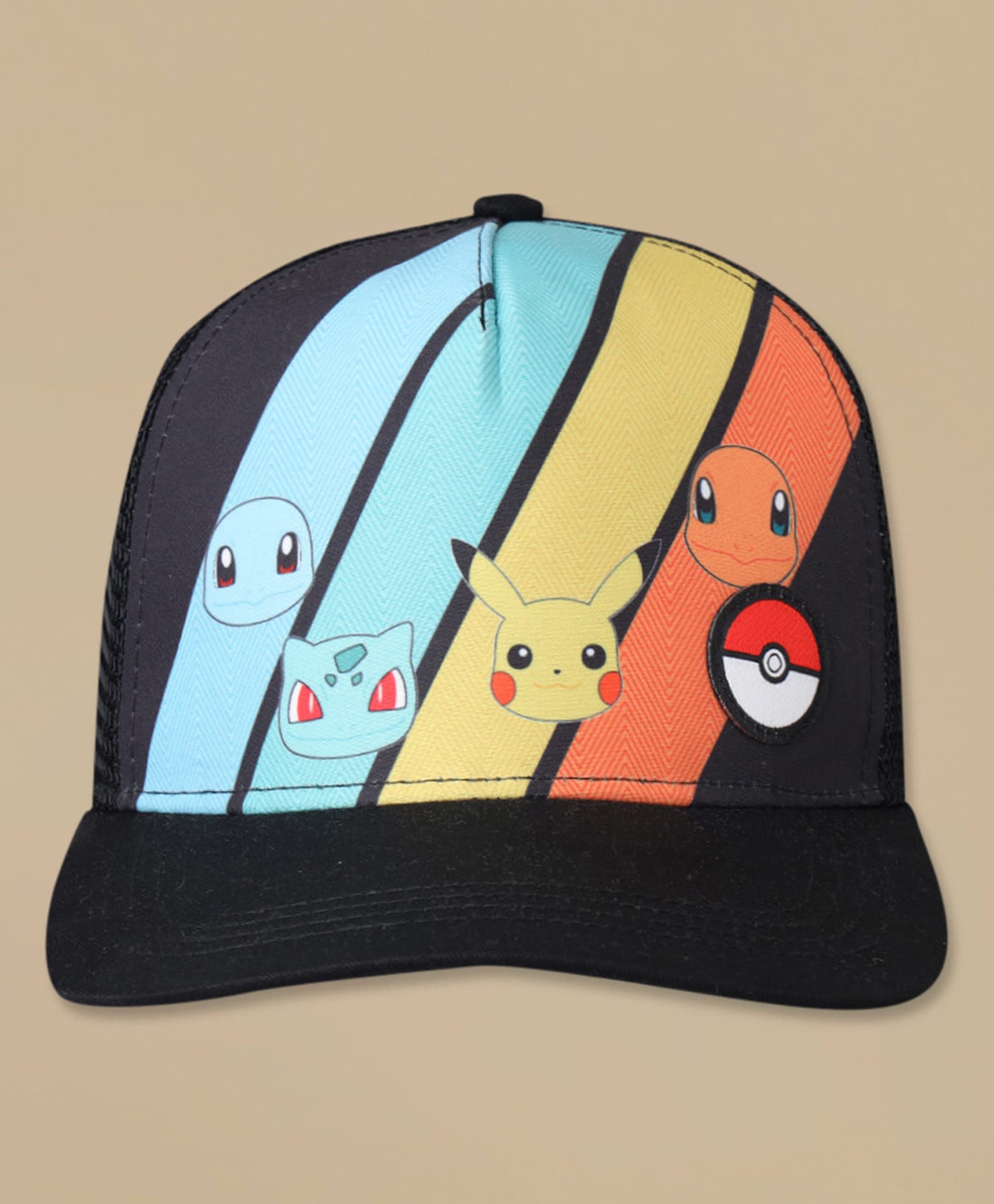 Kidsville Cotton Blend Knit The Pokemon Company Featuring Character Printed Baseball Cap - Black & Blue Circumference 54 Cms-image-34