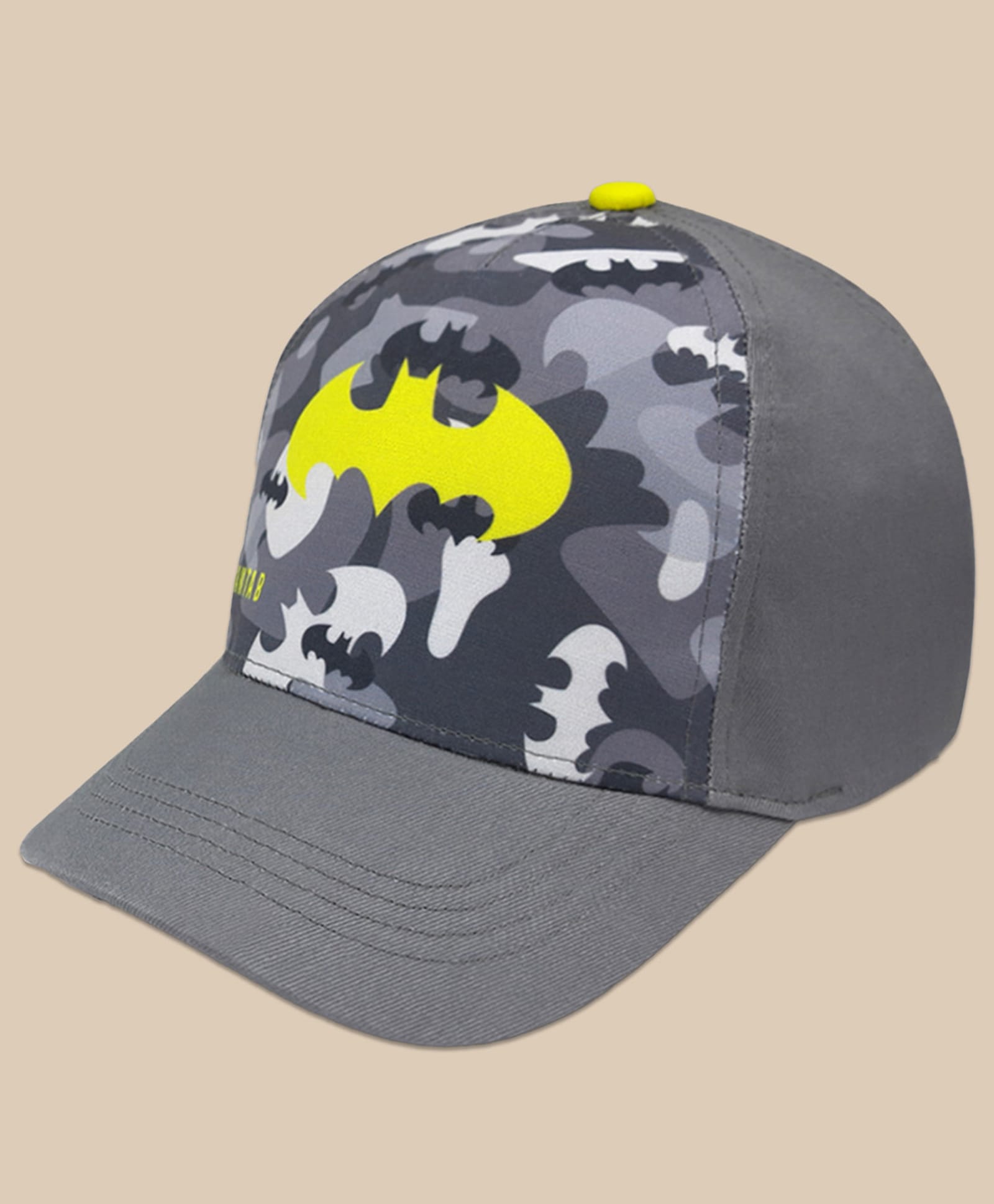Kidsville Cotton Blend Knit DC Comics Featuring Batman Printed Baseball Cap - Grey - Circumference - 54 Cm-picture-26