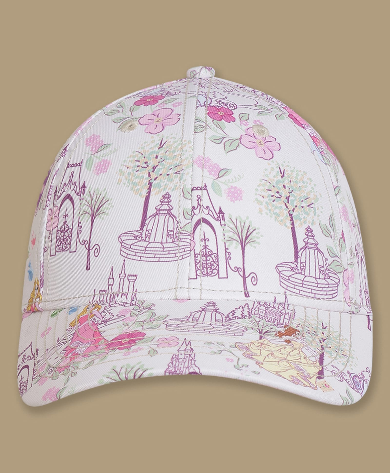 Kidsville Cotton Blend Knit Disney Princess Featuring Belle & Arora Printed Baseball Cap - Pink Circumference 54 Cms-picture-20