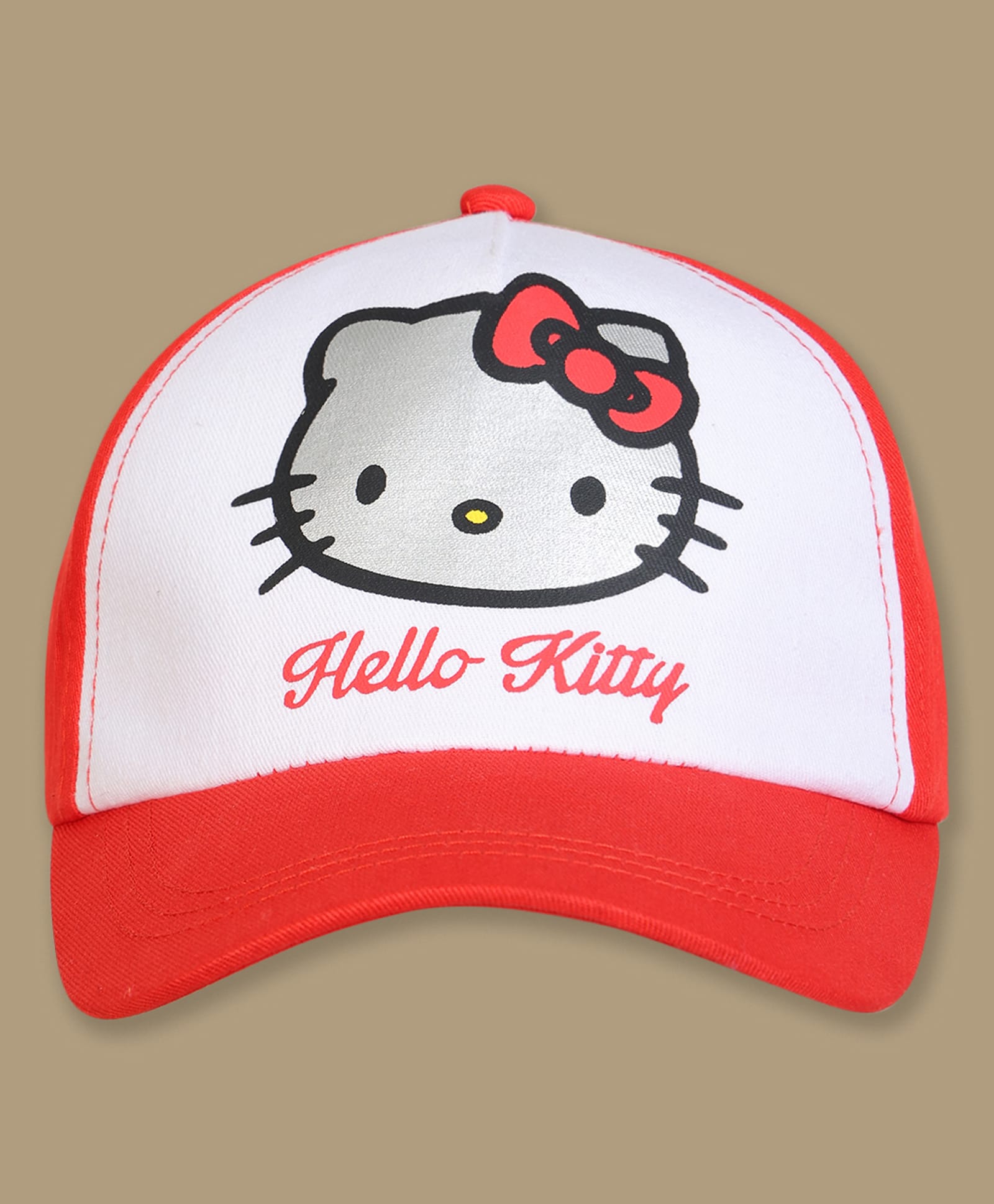 Kidsville Cotton Blend Knit Sanrio Friends Featuring Hello Kitty Printed Baseball Cap - Red - Circumference - 54 Cm-image-29