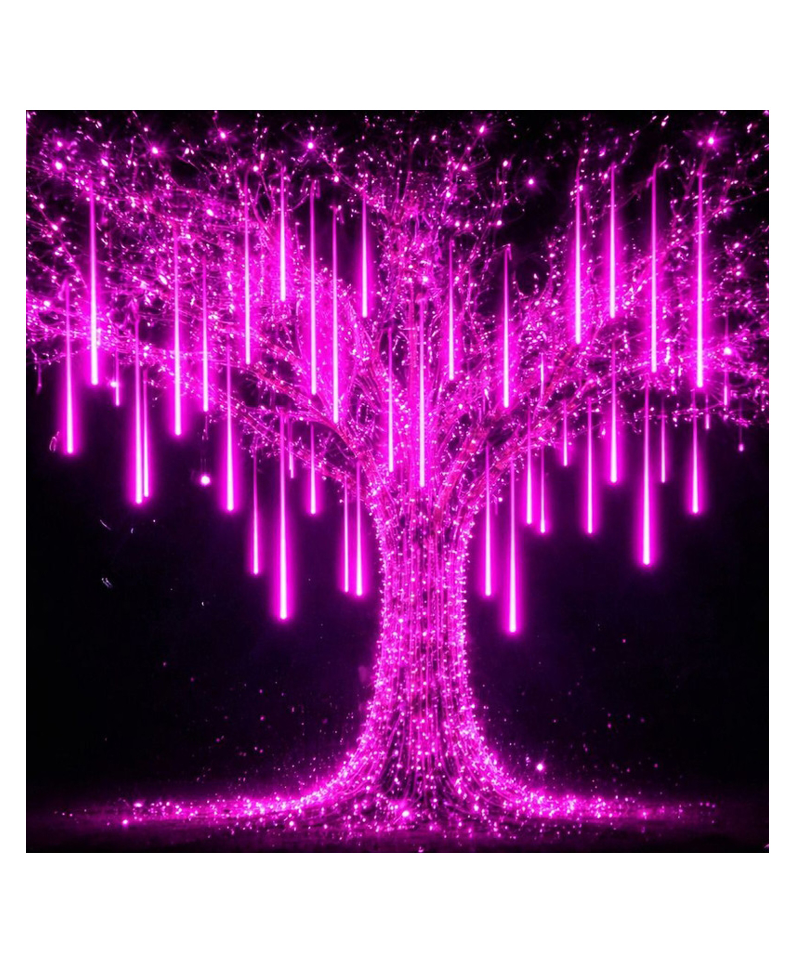 SPARK WORLD | Meteor Shower Light 10 Tubes 540 LED Raindrop Garden light effect Pink LED Decorative Light for Home & Festival Use-picture-25