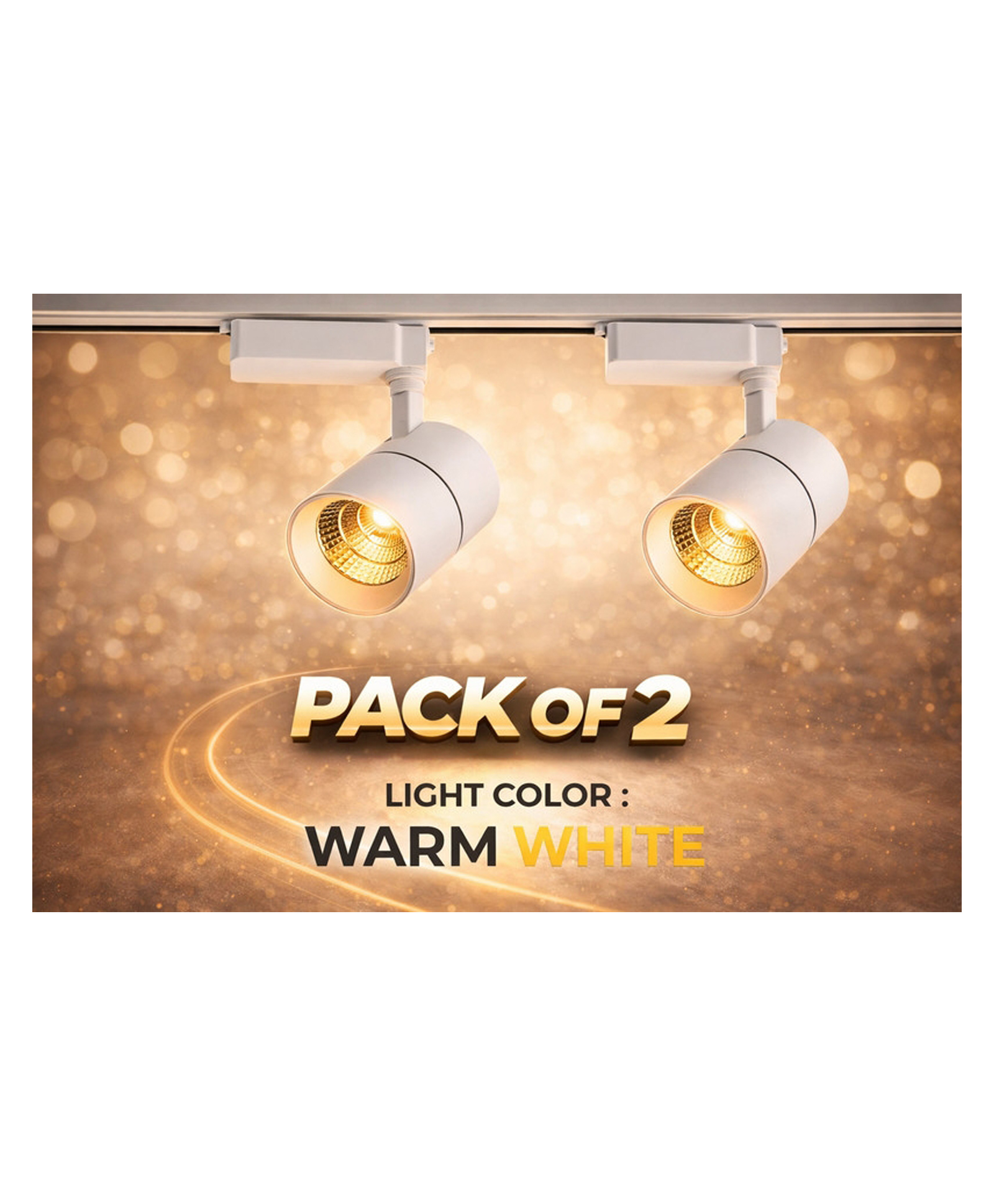 SPARK WORLD | Track Light | Yellow | Pack of 2 | 20 Watt Track White (WW) Finish LED Spotlight Focus Pack of 2 Aluminium Yellow LED Decorative Light for Home & Festival Use-picture-11