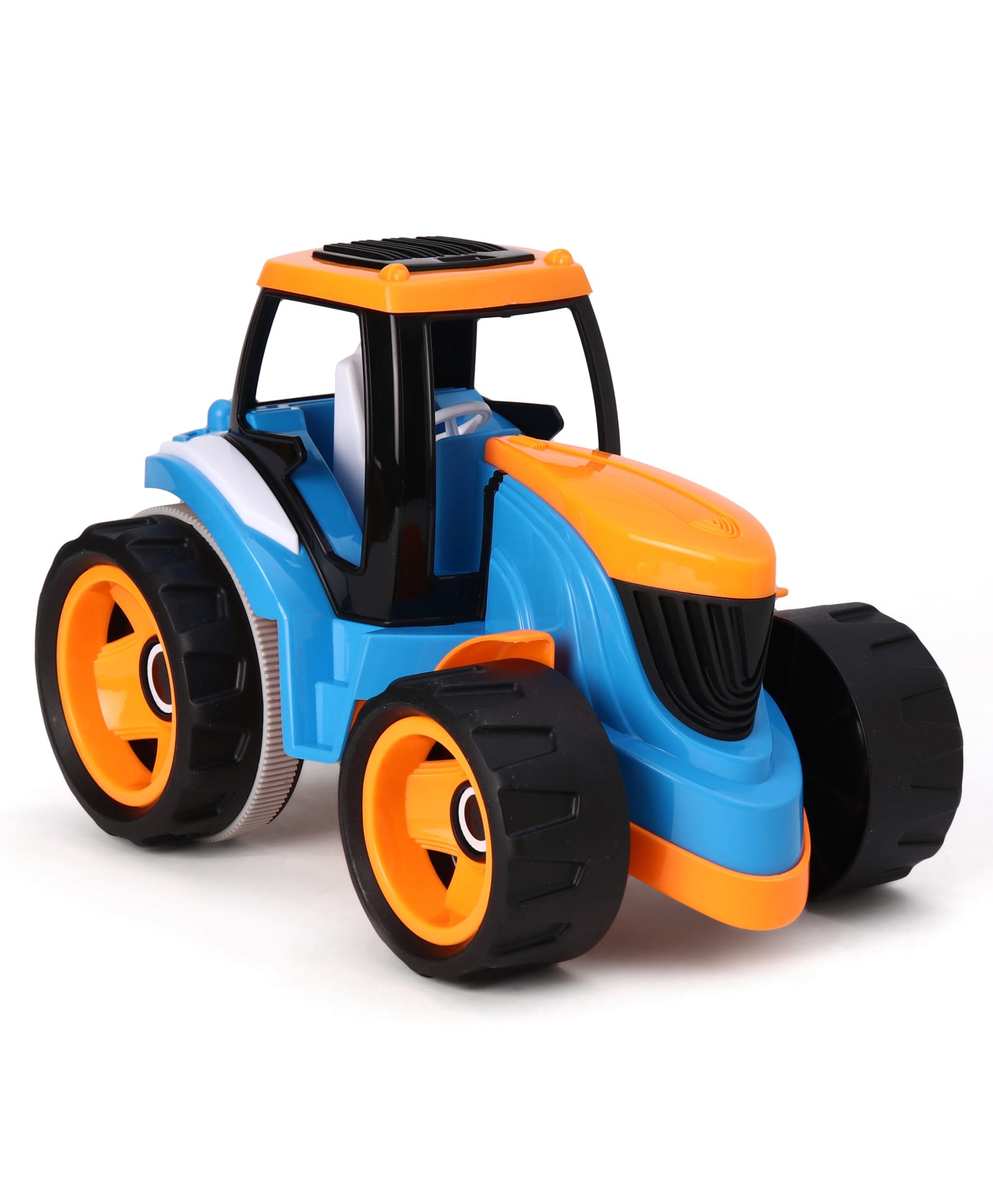 United Agencies Friction Power Modern Tractor Toy - Orange & Blue-image-26