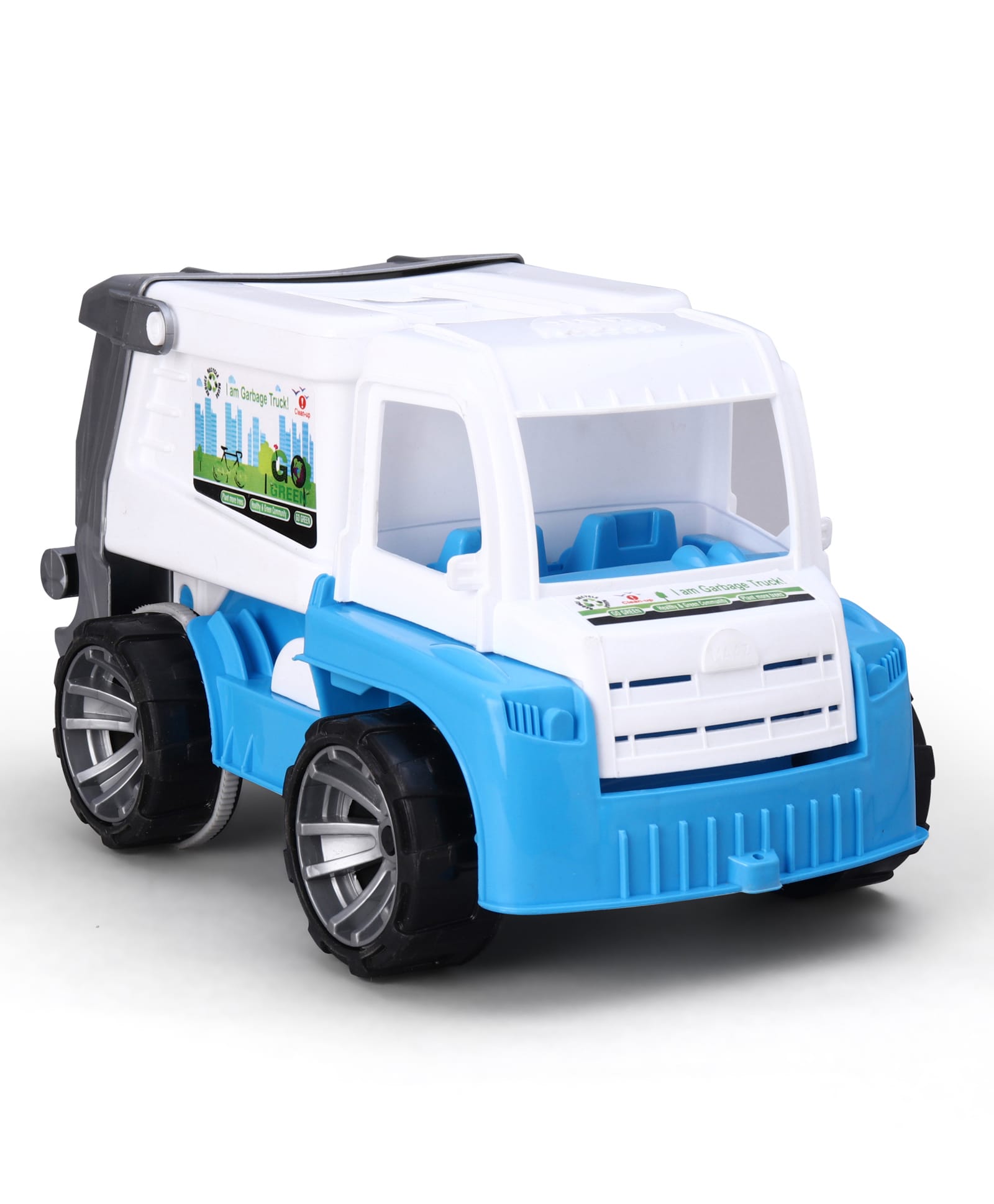 United Agencies Friction Power City Garbage Truck Toy - White-picture-26
