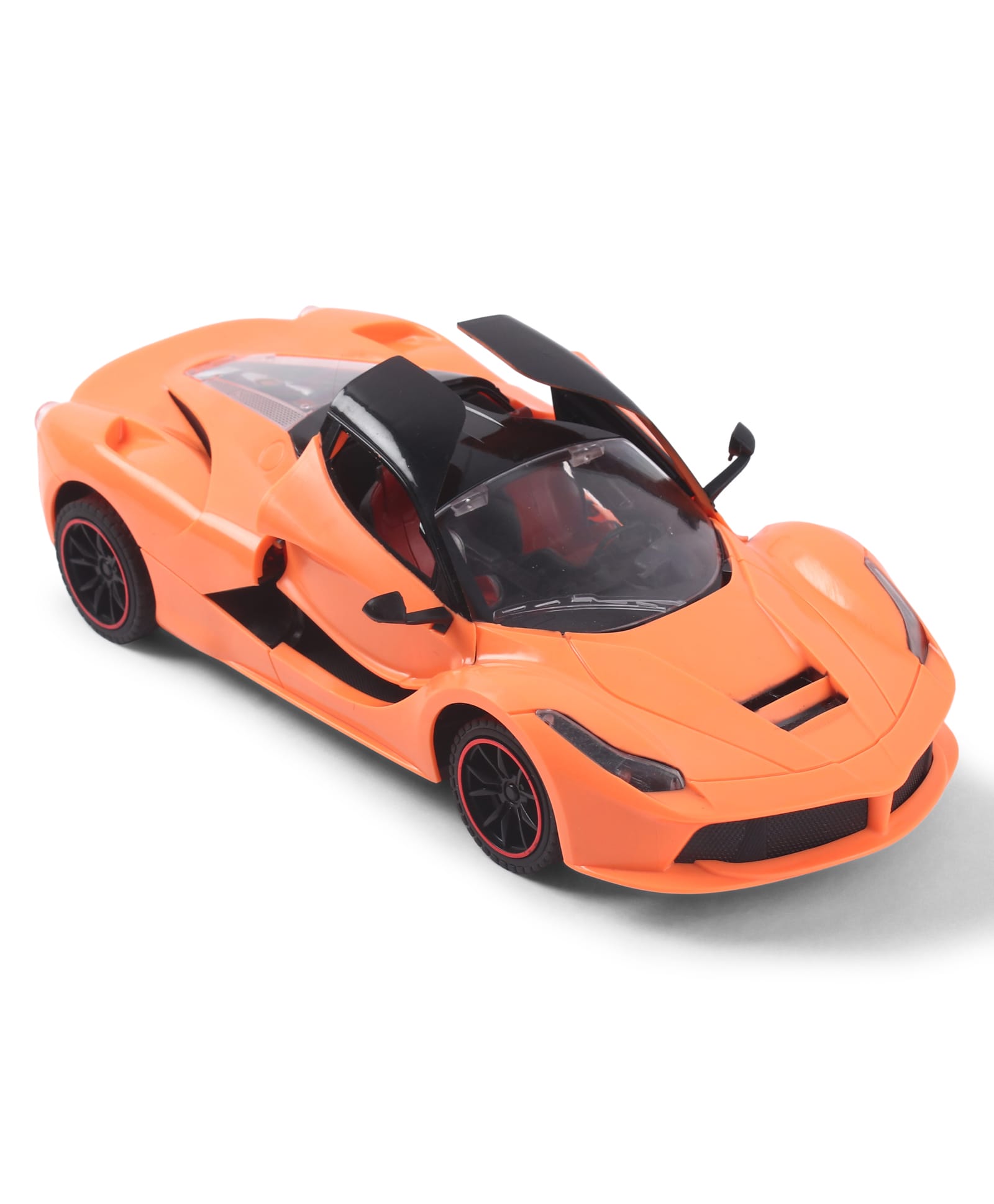 House of Kids RC Sports Car Toy with Remote Control Door Open Feature and LED Lights - Orange-image-20
