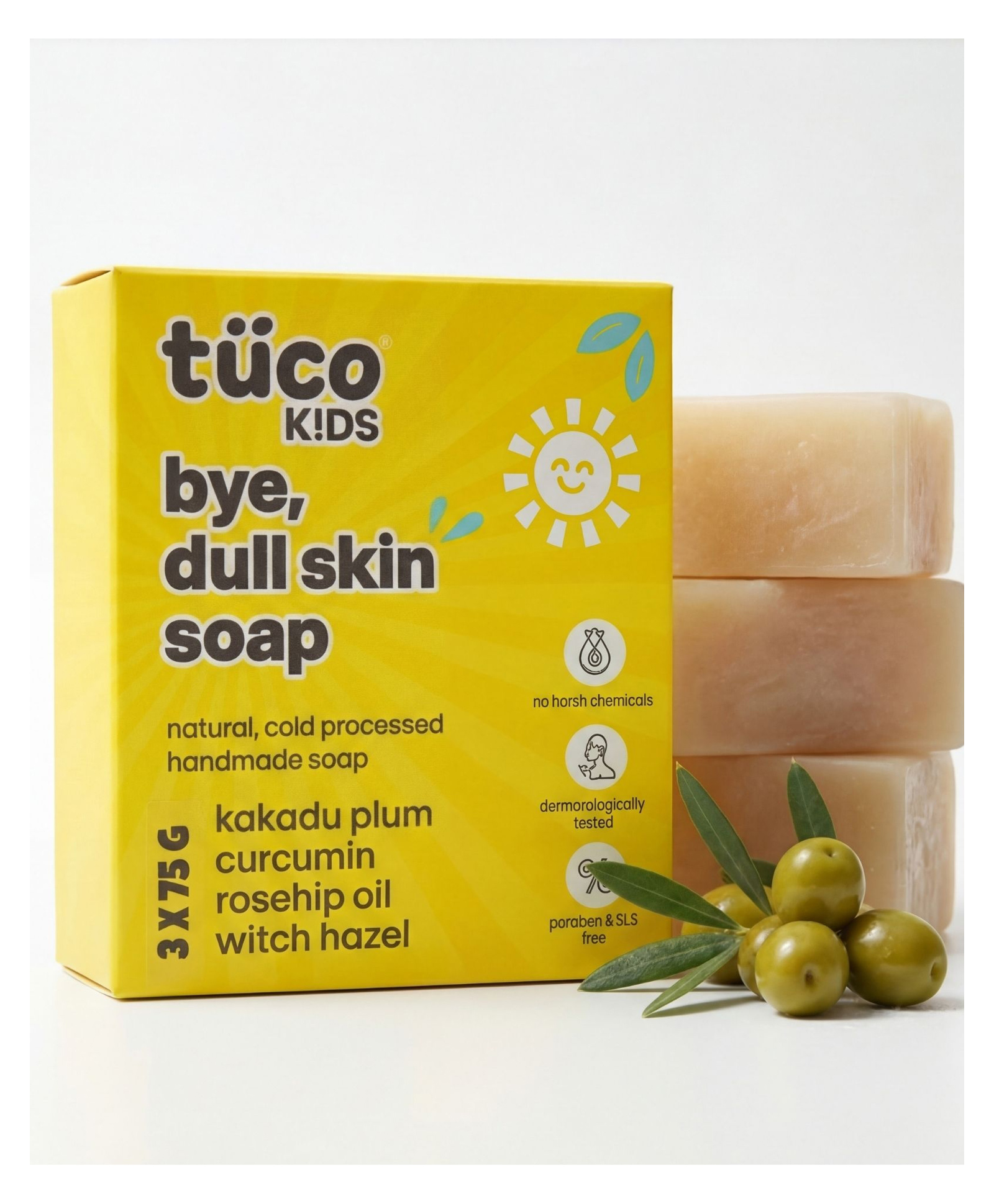 Tuco Kids Bye, Dull Skin Soap Bar Pack of 3 - 75 g Each-picture-21