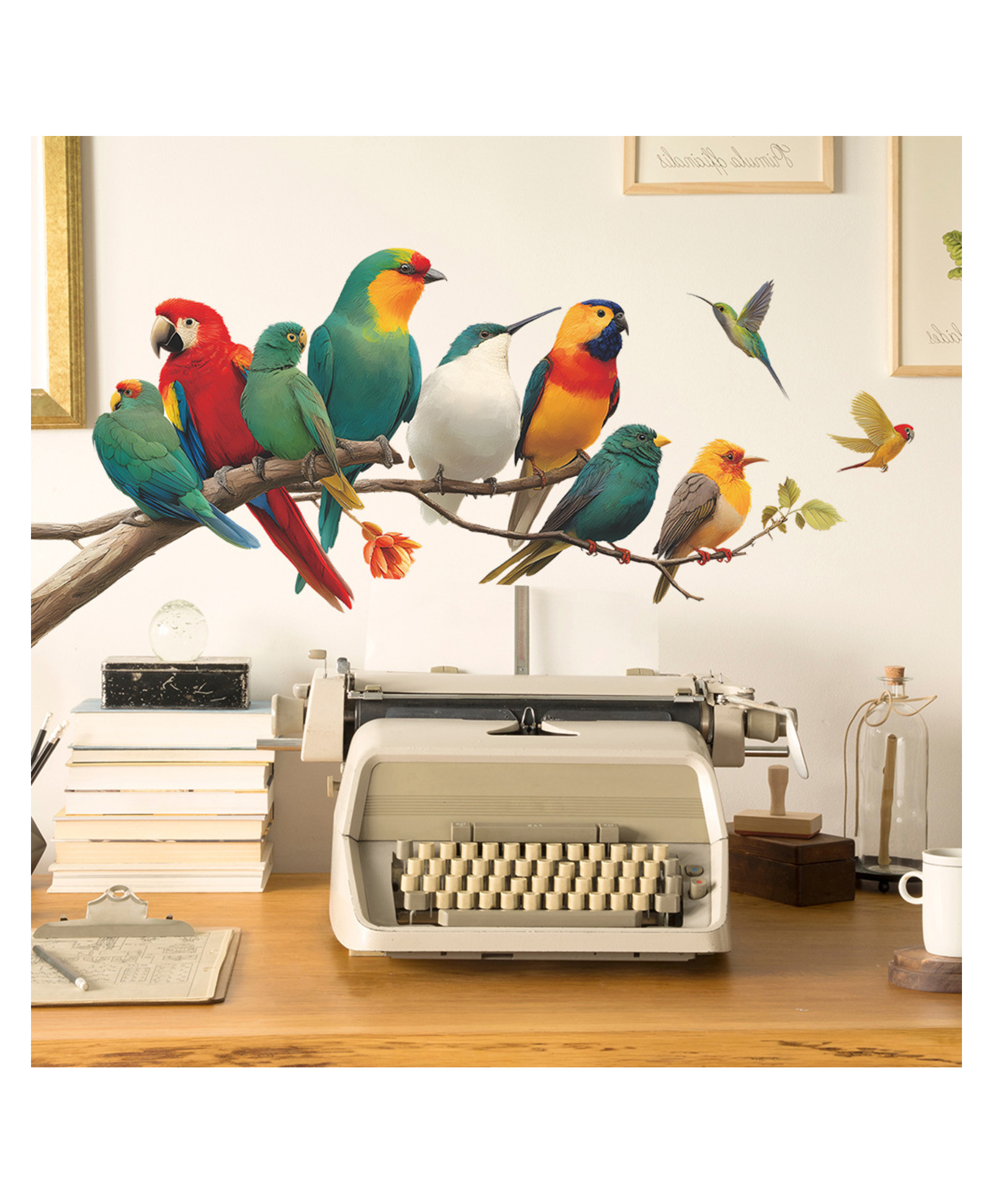 JAAMSO ROYALS Birds of Paradise themed wall mural or decorative sticker set designed for interior home decor. (30 CM X 60 CM )-picture-44