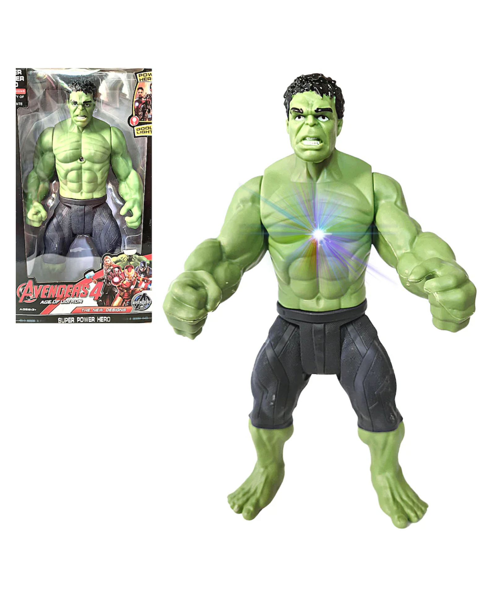 Yamama Hulk Action Figure Toy, Superhero Action Figure with Movable Hands, Legs & Head, Realistic Hulk Figure for Kids Boys & Girls - Multicolor-image-44