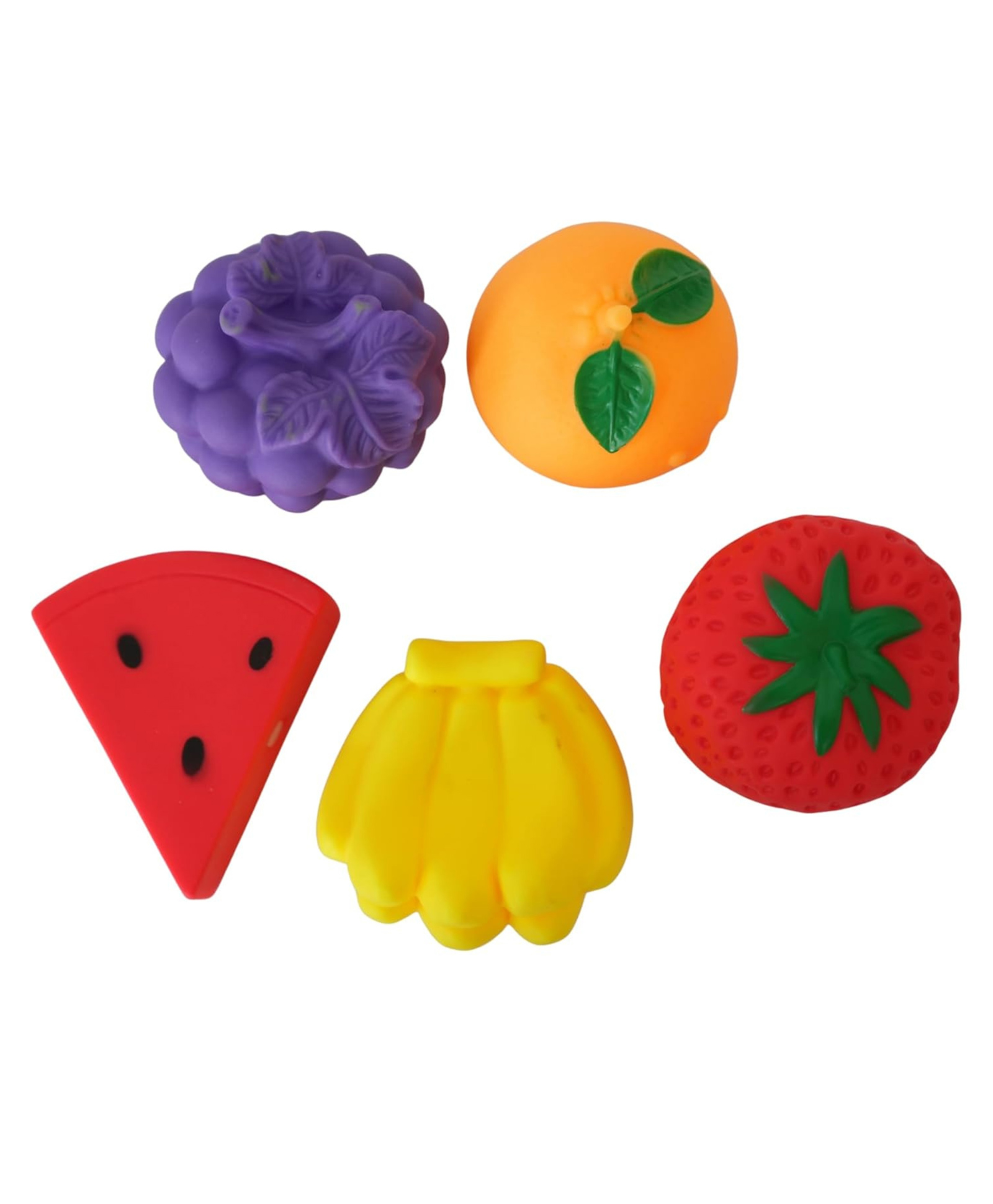 YAMAMA Baby Bath Toys Squeeze Fruit Set, Soft Squeaky Sensory Water Toys for Babies, Easy Grip Fruit Design Bath Toys for Kids, Age 3+ Months Multicolor-picture-16