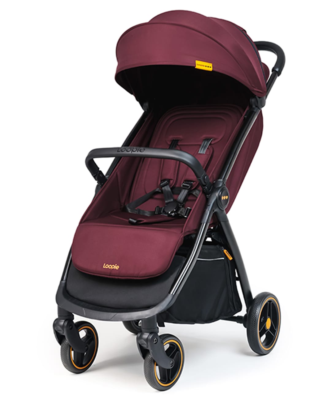 Loopie Hop Baby Stroller - Maroon Mulberry-picture-4