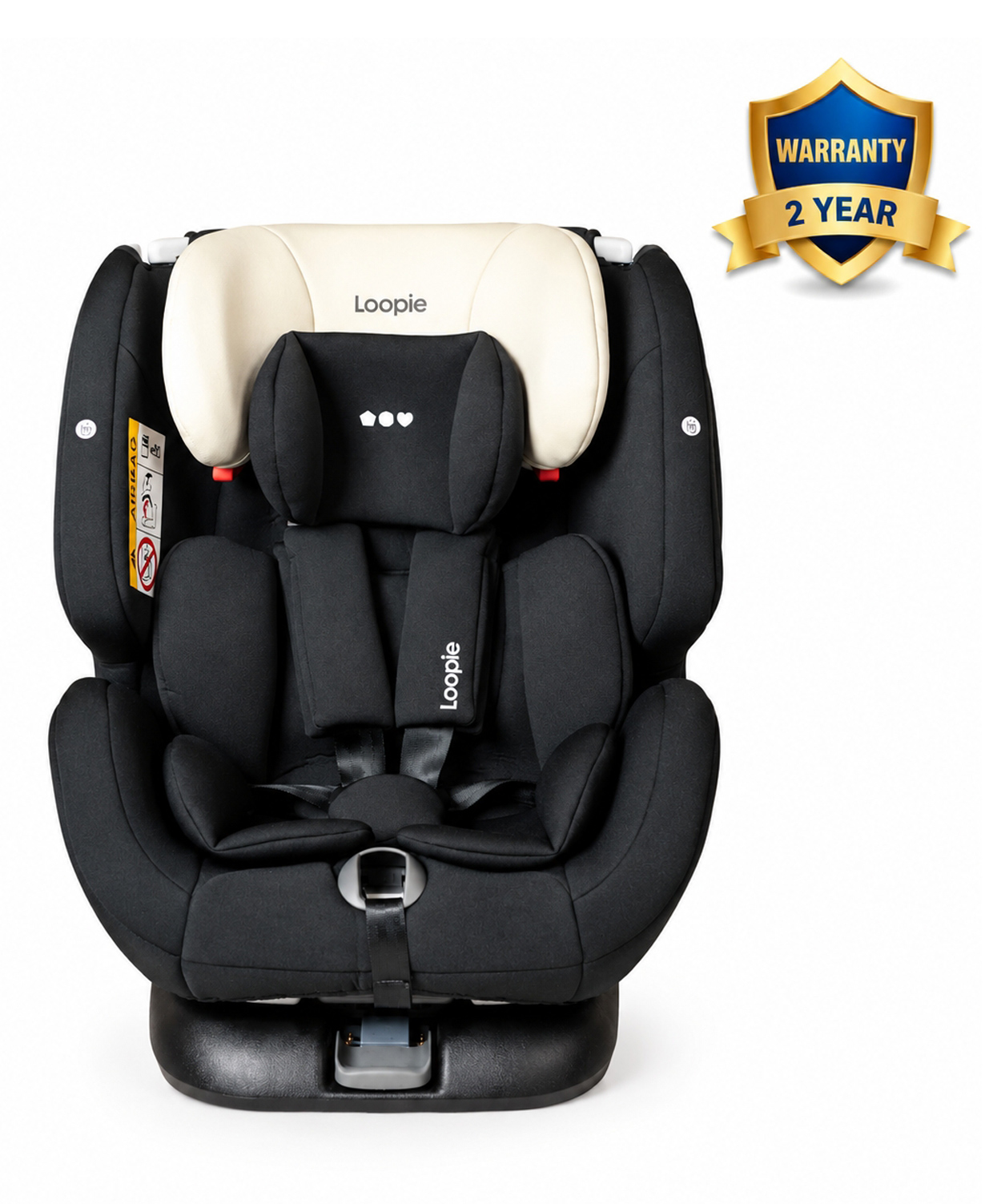Loopie lap baby car seat - black