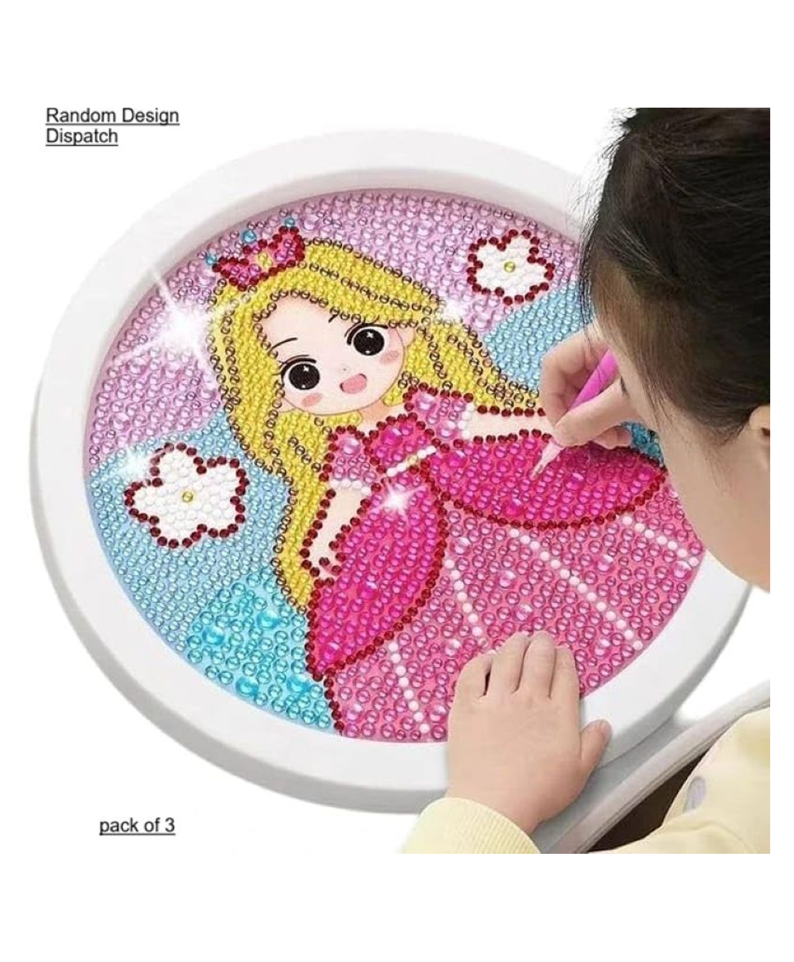 New Pinch Diamond Painting Kits for Kids Arts and Crafts DIY Craft Kit for Girls - Multi Design Return Gift random design dispatch - 3 Pieces-picture-22