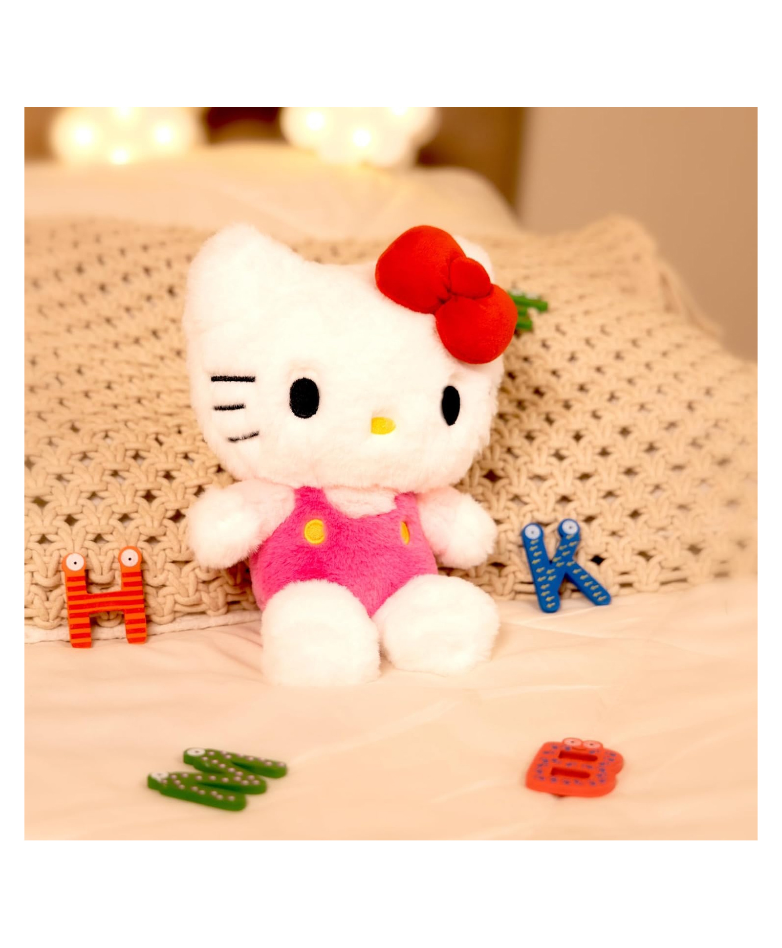 Planet of Toys Height 23 cm Official Sanrio Hello Kitty Soft Toy White Plush Stuffed Character for Kids| Licensed Super Soft Cuddly Toy | Perfect Birthday for Hello Kitty Fans-image-4
