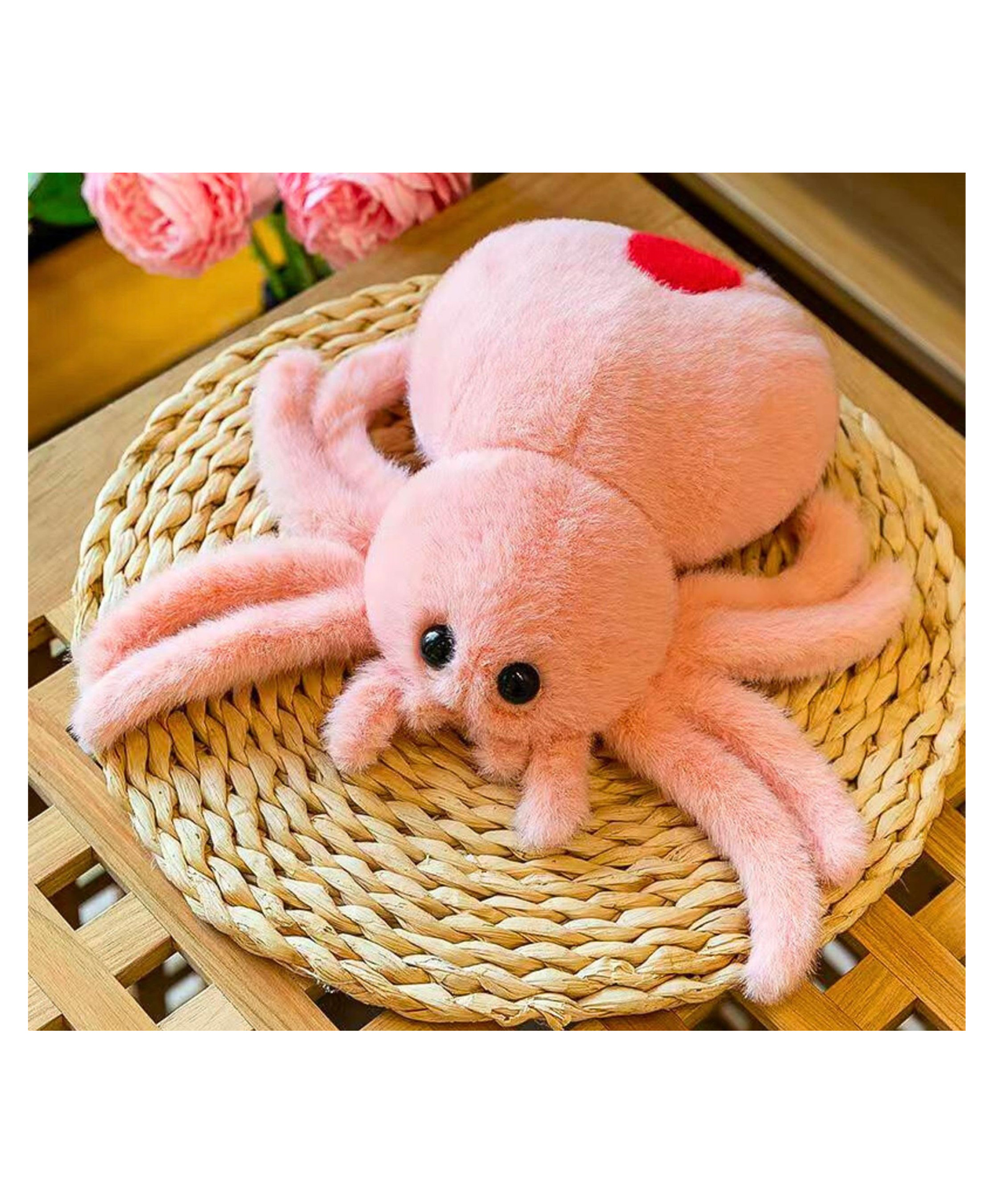 Tickles 25 cm Spider Soft Stuffed Plush Halloween Toy for Kids Boys & Girls Birthday Gift - Pink-image-49
