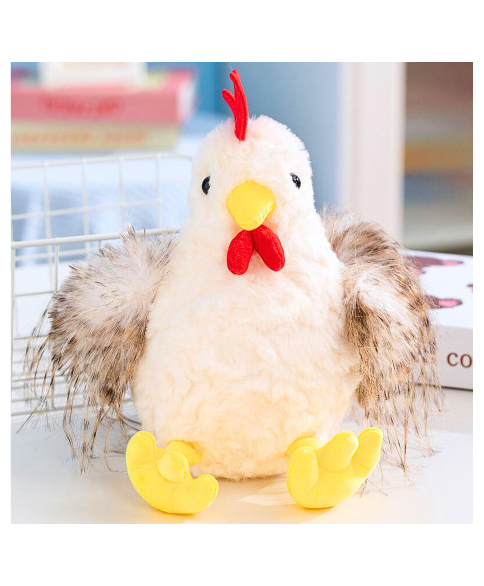 Tickles 20 cm Cute Hen Soft Stuffed Plush Bird Toy for Kids Boys & Girls Birthday Gift - Multicolor-image-32