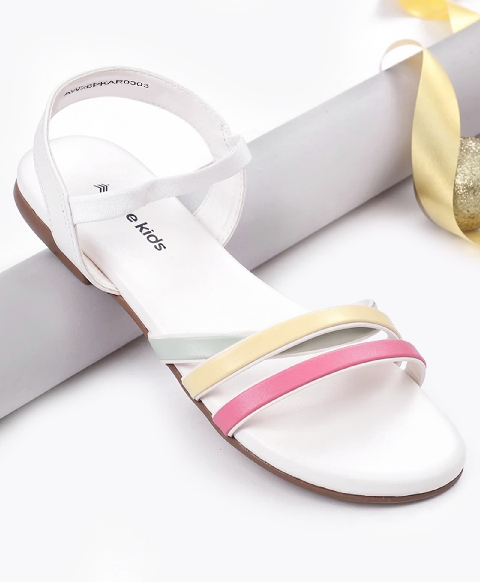 Pine Kids Back Strap Closure Sandals - White-picture-33