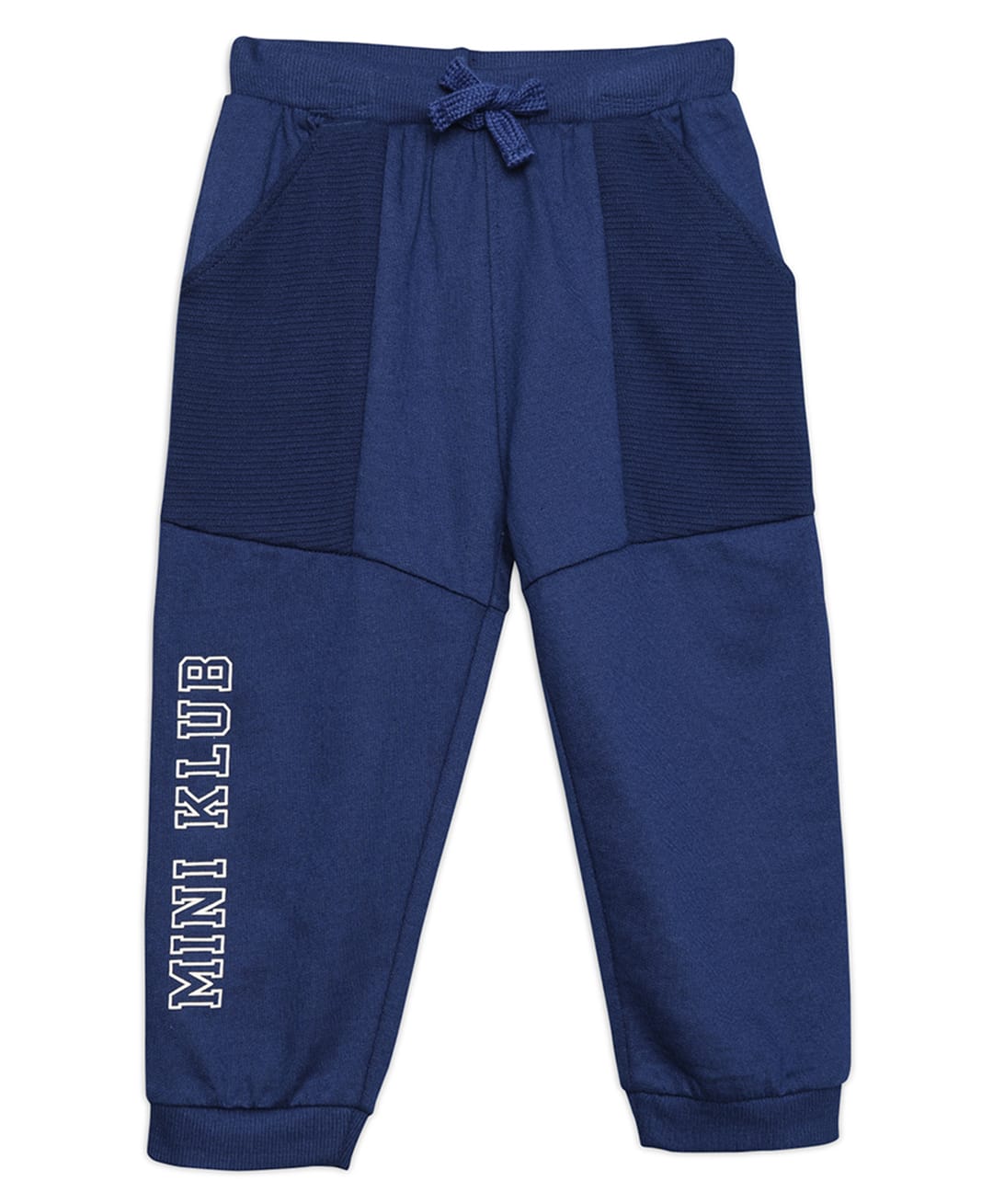 MINI KLUB Cotton Knit Brand Name Printed Joggers - Navy Blue-picture-23