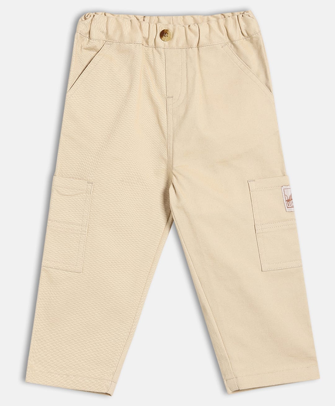 MINI KLUB Cotton Blend Woven Solid Cargo Style Pants - Beige-picture-24
