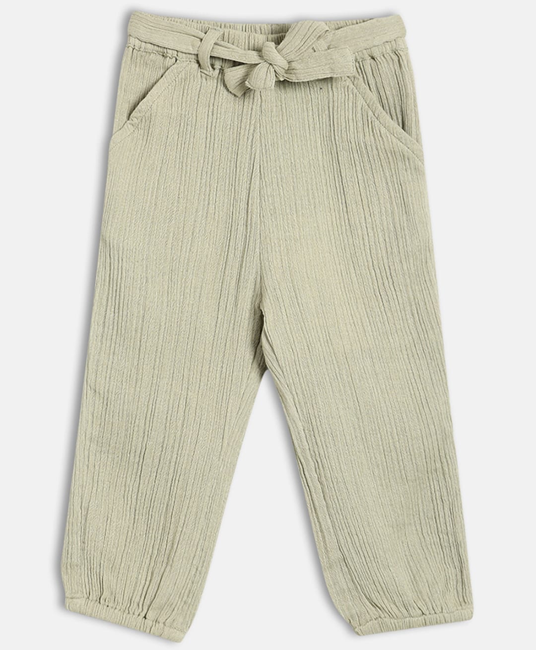 MINI KLUB Cotton Woven Solid Trousers - Olive Green-image-47