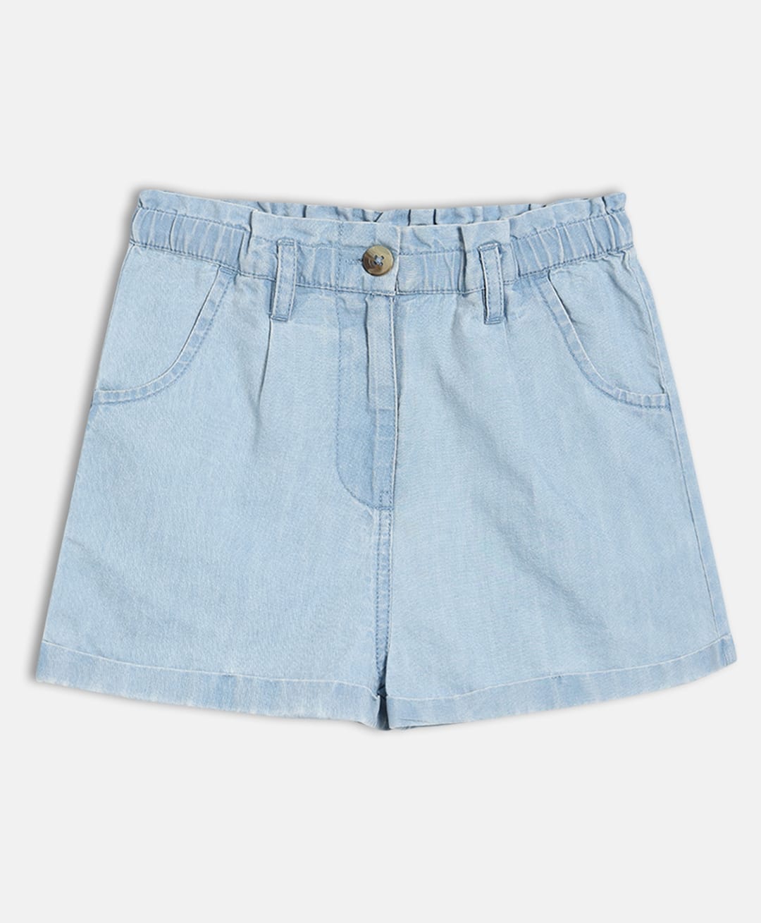 MINI KLUB Cotton Woven Solid Shorts - Blue-image-47