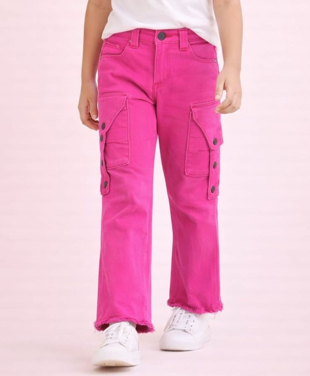 Nino Togs Denim Cargo Style Jeans - Pink-picture-11