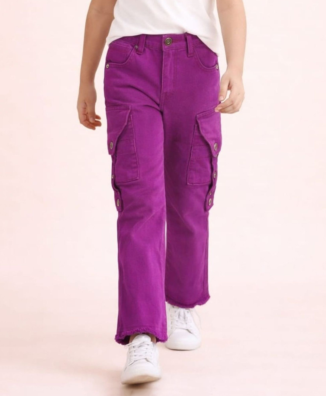 Nino Togs Denim Cargo Style Jeans - Orchid Purple-picture-22