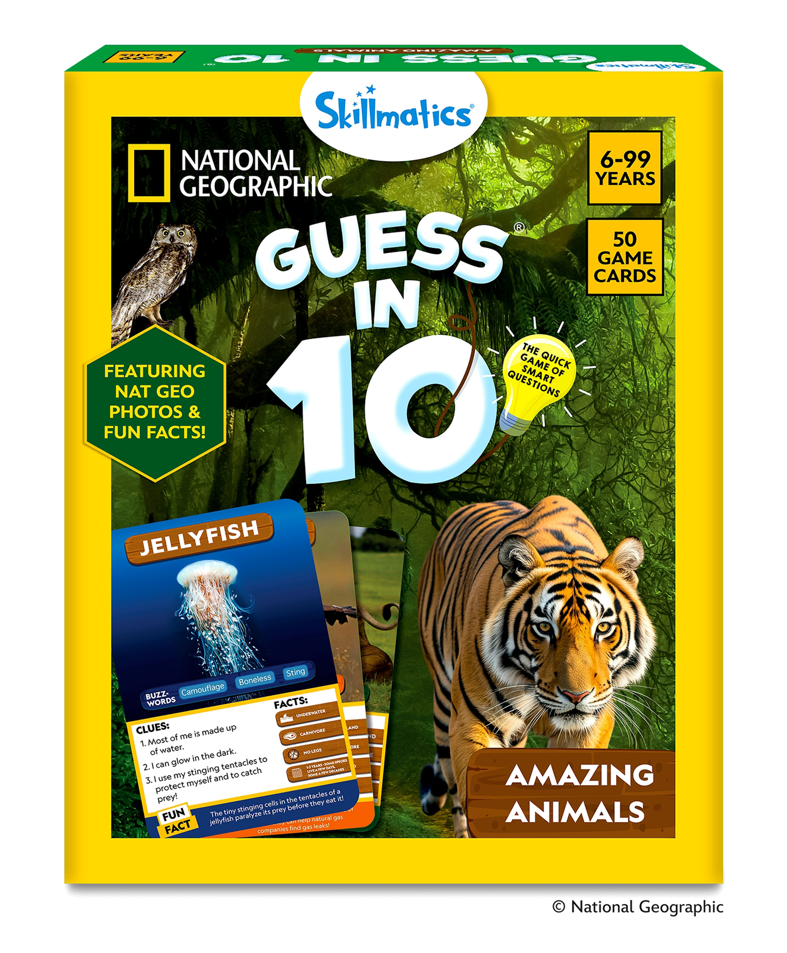 Skillmatics Guess in 10 National Geographic Animals, Educational Card Game for Kids & Families, Animal Trivia & Travel Game, Gifts for Ages 6, 7, 8, 9 and Up-image-27