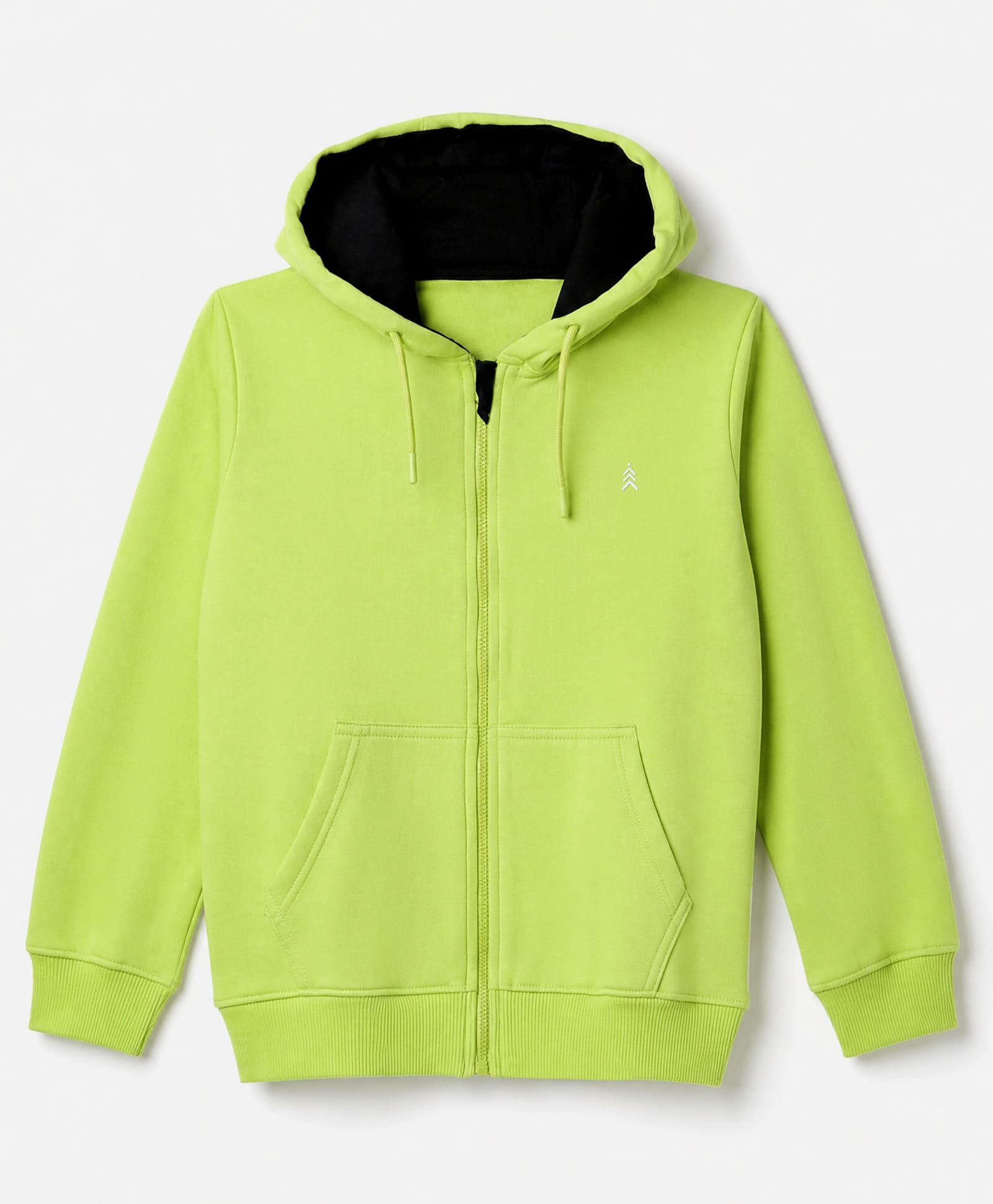Pine Kids Cotton Sweatshirt with Full Sleeves and Kangaroo Pockets in Limegreen for 4-5 Years-picture-33