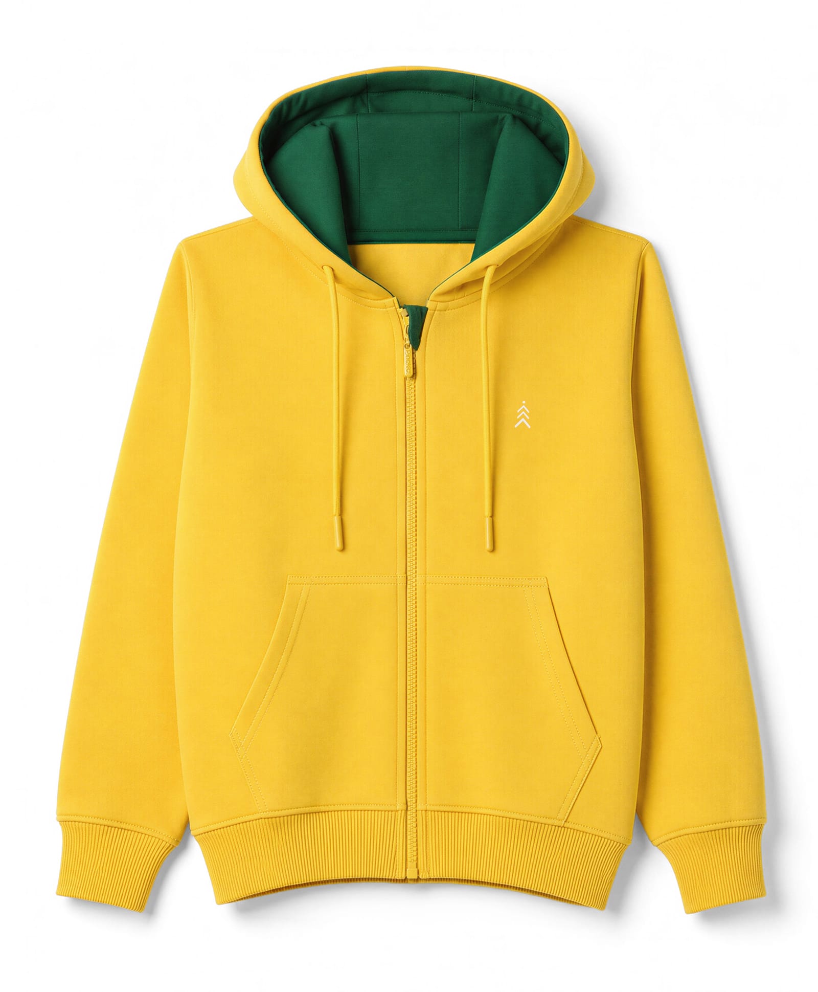 Pine Kids Cotton Knit Sweatshirt with Full Sleeves and Kangaroo Pockets in Yellow for 5-6 Years-image-1