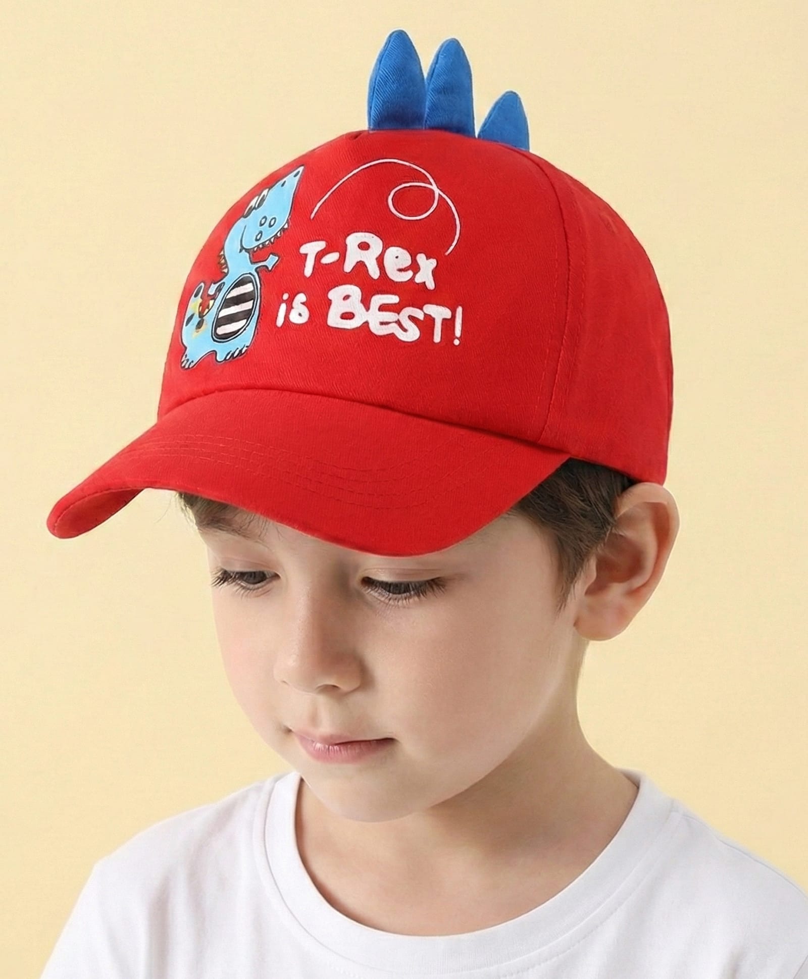 Vritraz Woven Dinosaur Printed Baseball Cap - Red - Circumference 52 - 56 Cm-picture-12