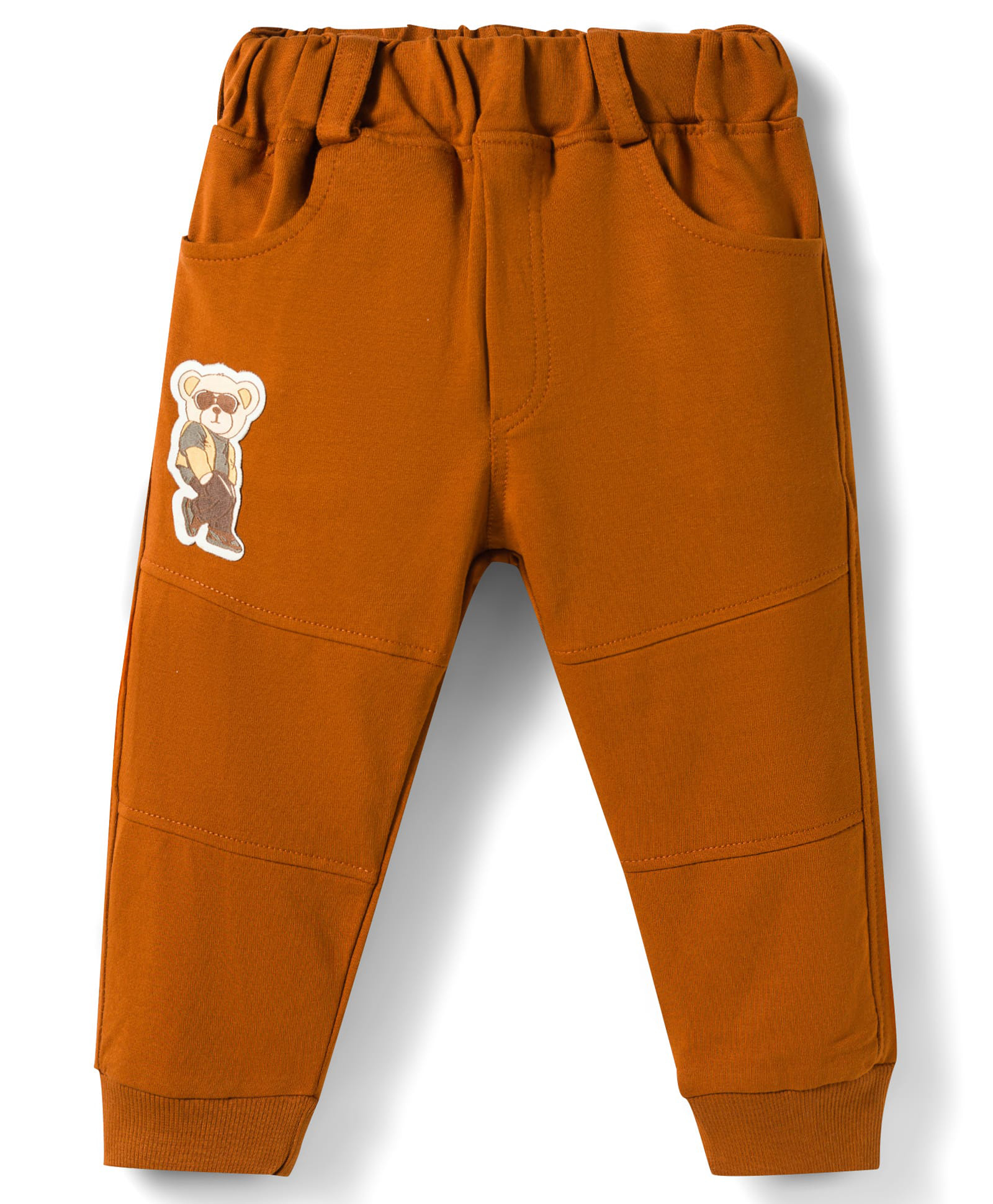 Mini Taurus Looper Knit Full Length Lounge Pant with Teddy Patch - Dark Green-picture-27