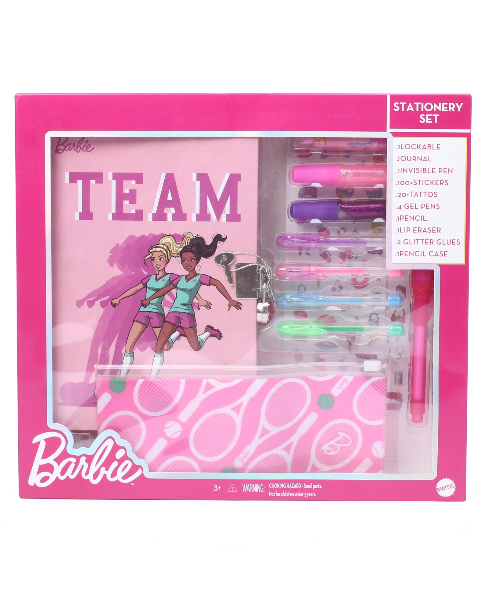 Barbie Lockable Stationery Set Journal Kit with Invisible Pen, Stickers & Accessories - Multicolor-image-26
