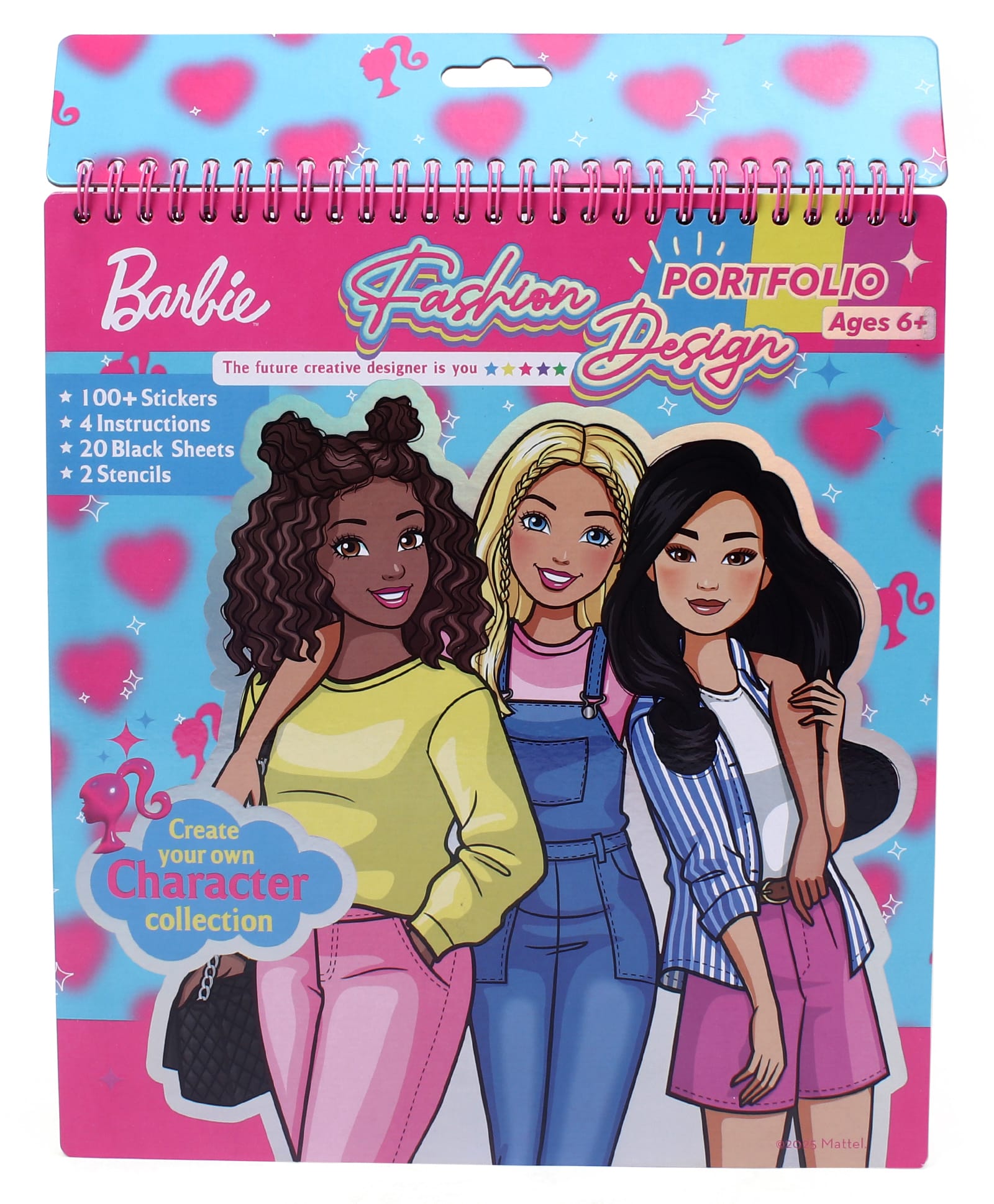 Barbie Fashion Design Portfolio 100+ Sticker & Stencil Activity Book With Instruction Pages - Multicolor-picture-33