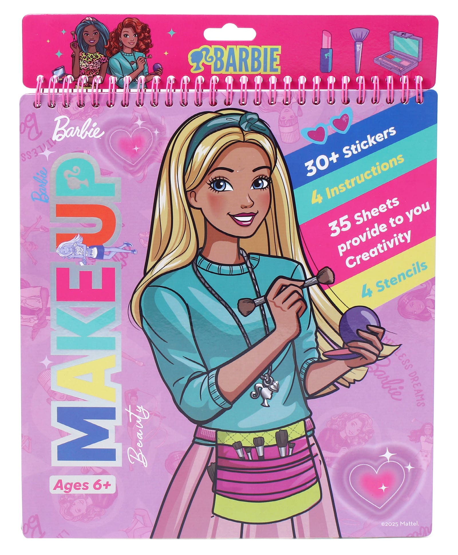 Barbie Fashion Design Portfolio 100+ Sticker & Stencil Activity Book with Instruction Pages - Multicolor-picture-31