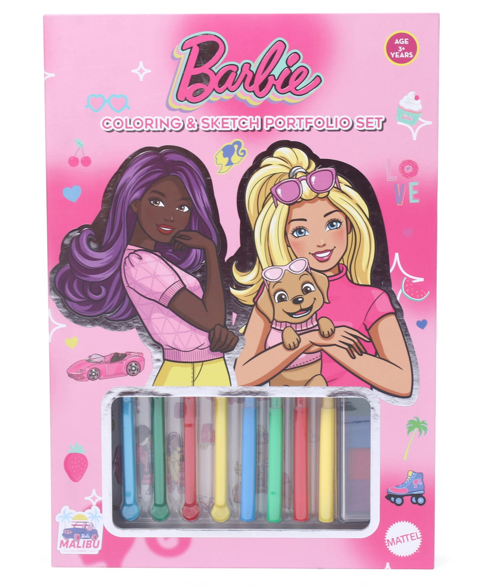 Barbie Coloring & Sketch Portfolio Set Art Activity Kit with Markers, Stampers & Stickers - Multicolor-image-37