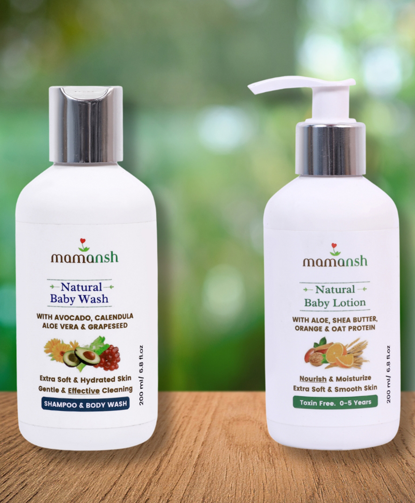 Mamansh Baby Skin Glow Kit Bundle of Baby Wash and Baby Lotion 1 unit Each of 200ml-picture-13