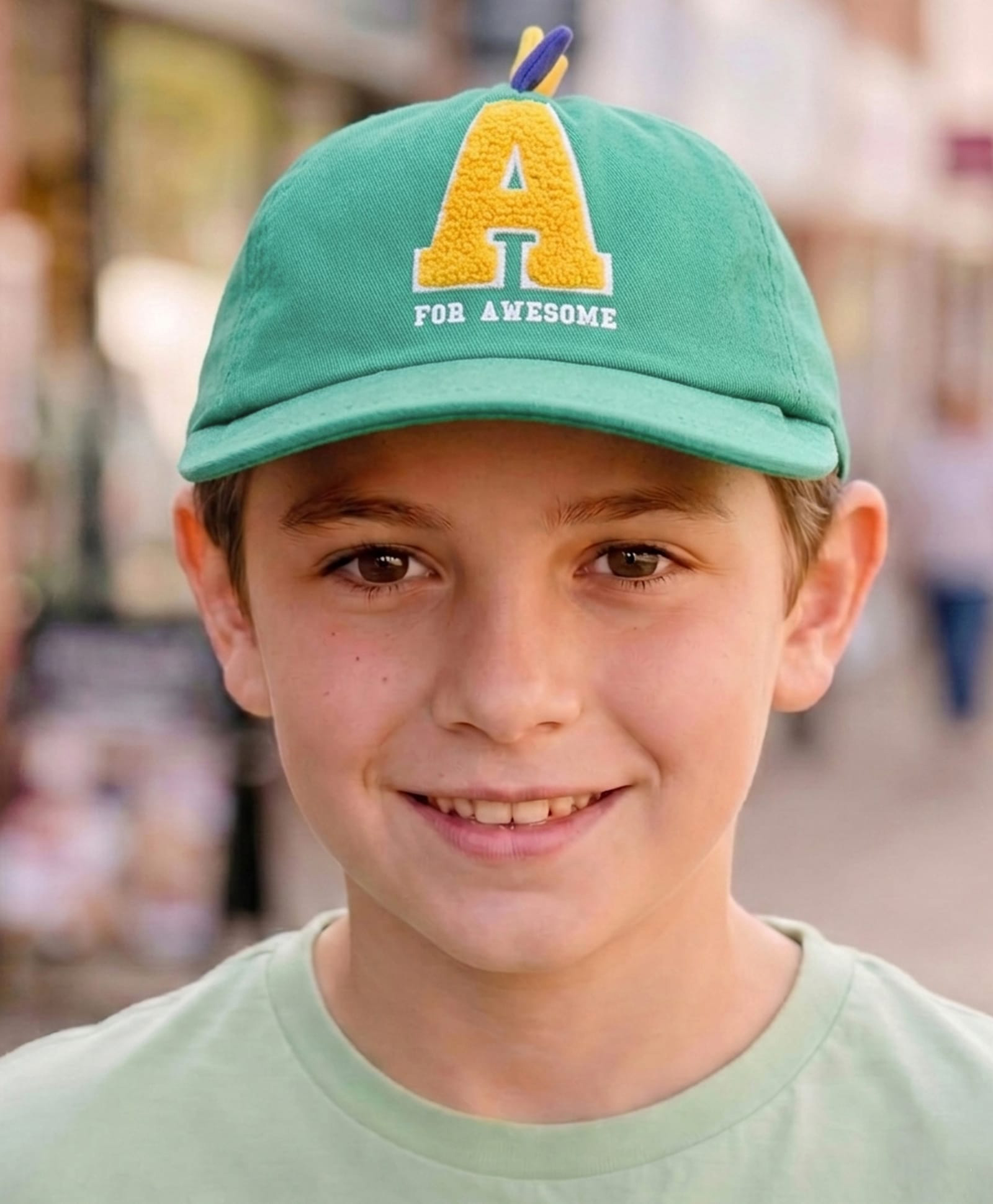 Babyhug Cotton Woven Baseball Cap With Text Embroidery Green - Diameter 18 cm-picture-17