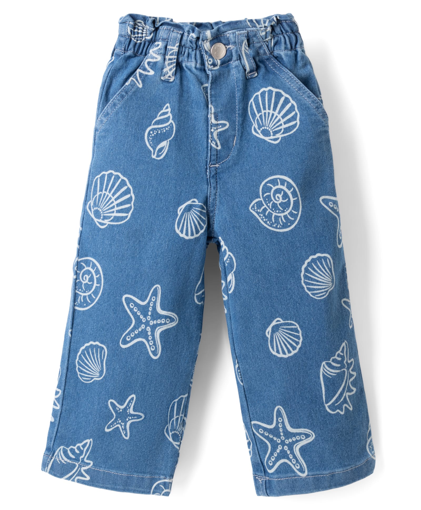 Babyhug Disney Denim Woven Full Length Jeans With Disney Princess Graphics - Blue-picture-25